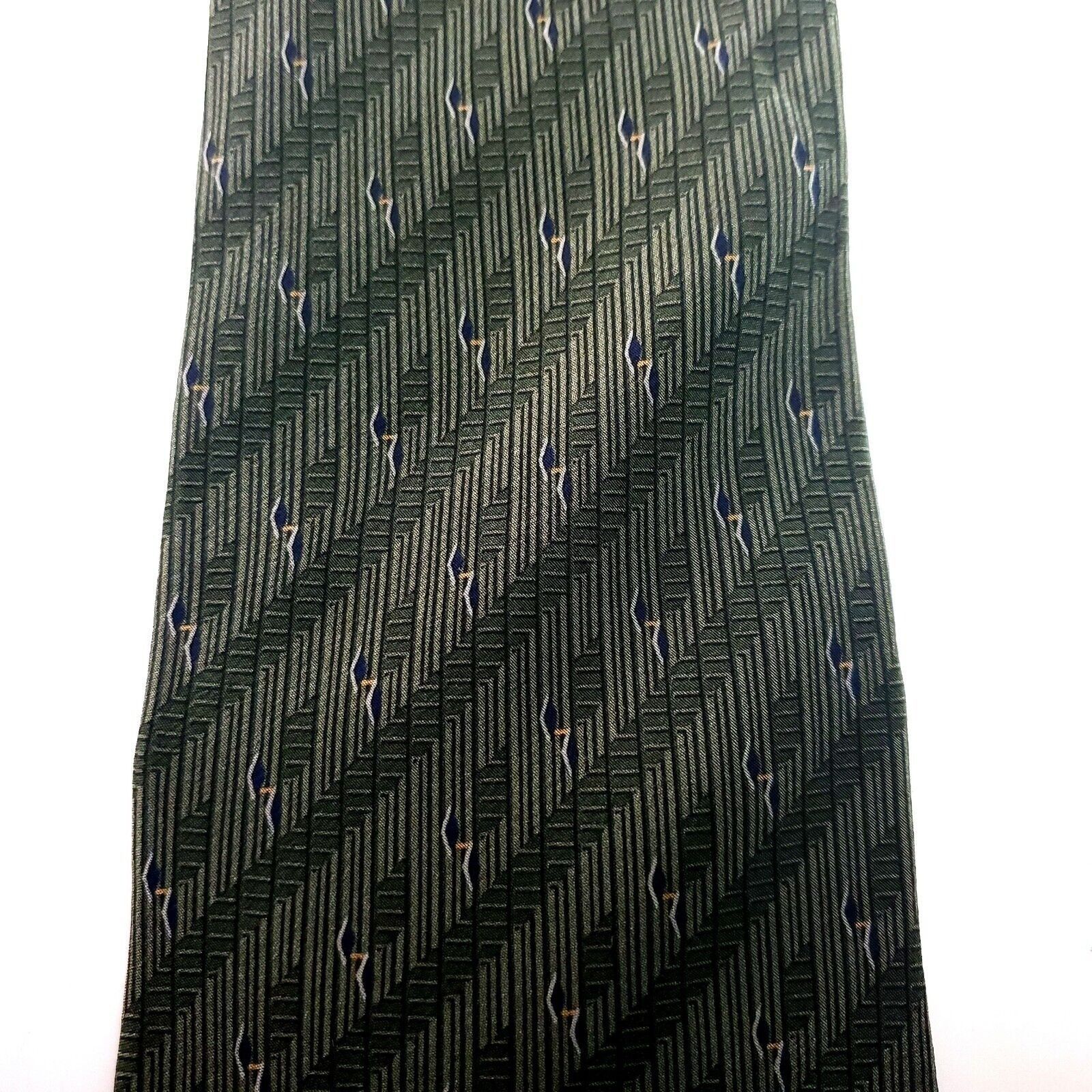 Bill Blass Bill Blass Black Label Silk Tie Green Short Print Size ONE SIZE - 2 Thumbnail