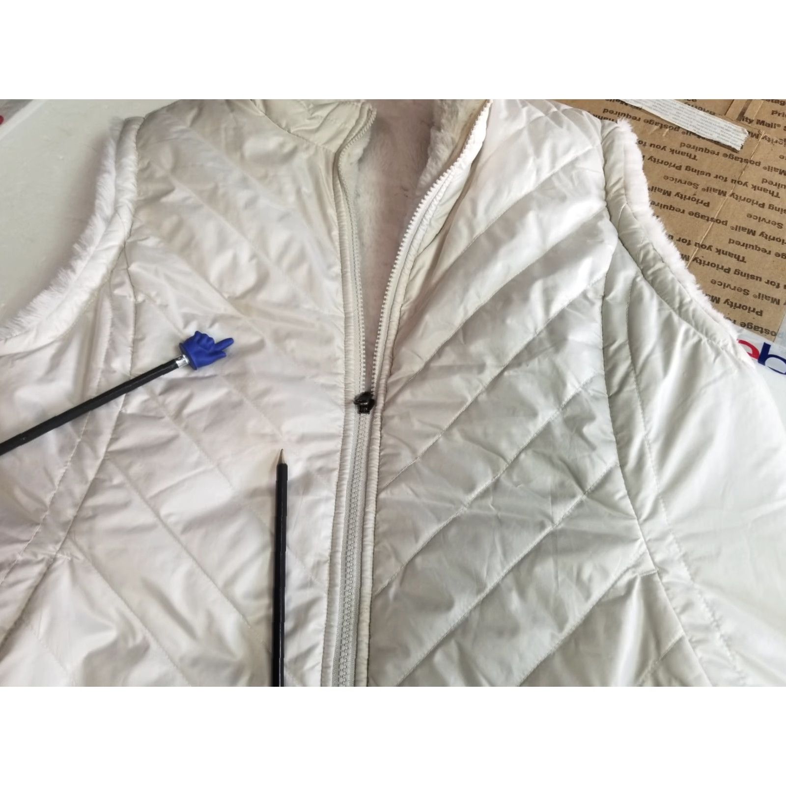 Nicole Miller Nicole Miller Vest Womens Reversible Plush Faux Fur Ivory 2XL See Pics Size XXL / US 16-18 / IT 52-54 - 6 Thumbnail