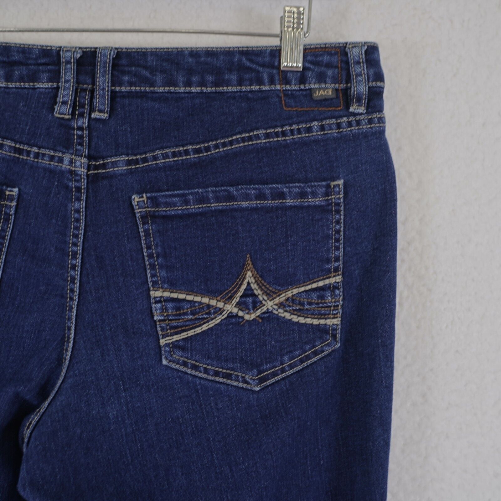 Designer Jag Jeans Classic Fit Dark Blue Denim Jeans Mid Rise 34/23 Size 34" / US 12 / IT 48 - 4 Thumbnail
