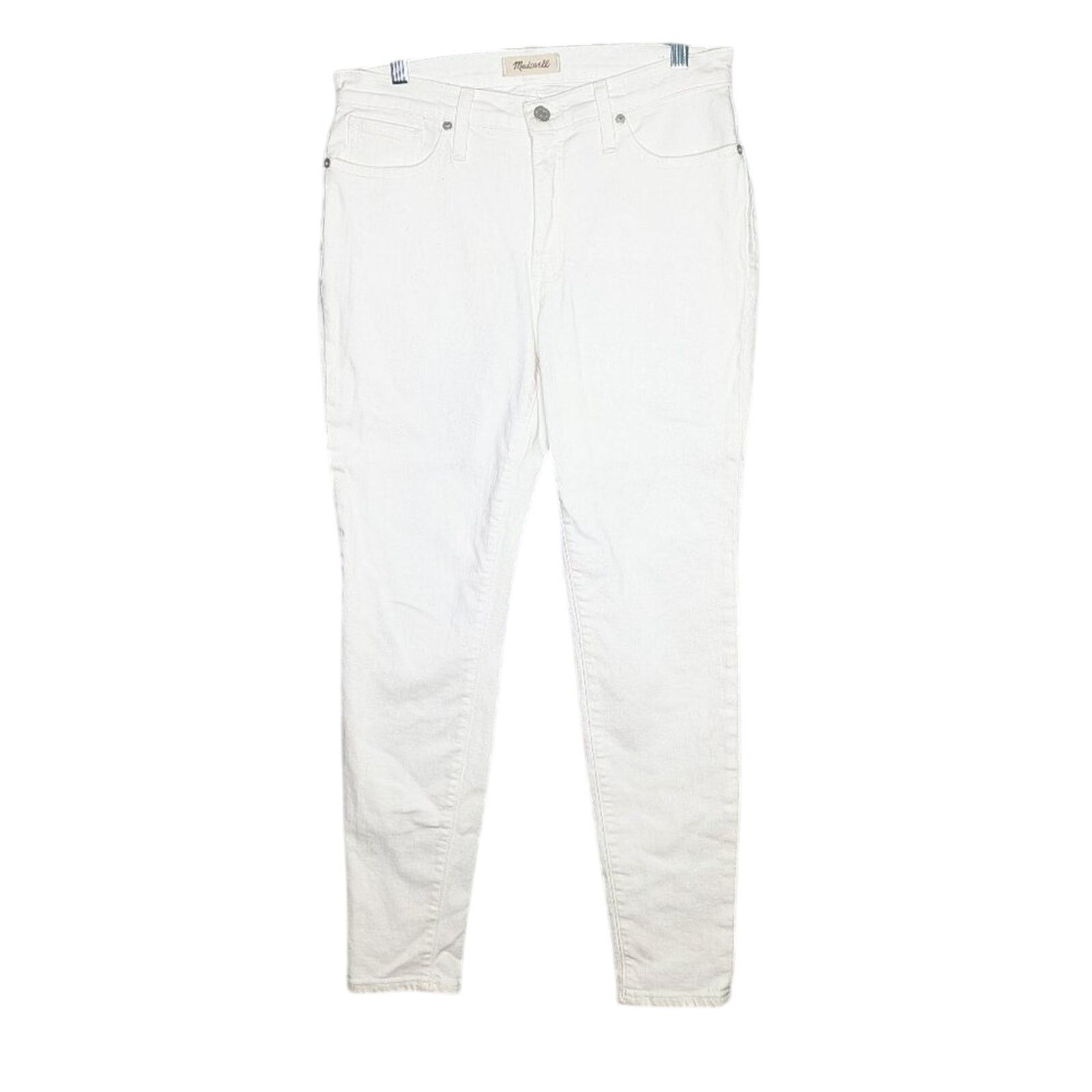 Madewell Madewell White Denim 9" High-Rise Skinny Jeans Pockets Size 30" / US 8 / IT 44 - 1 Thumbnail