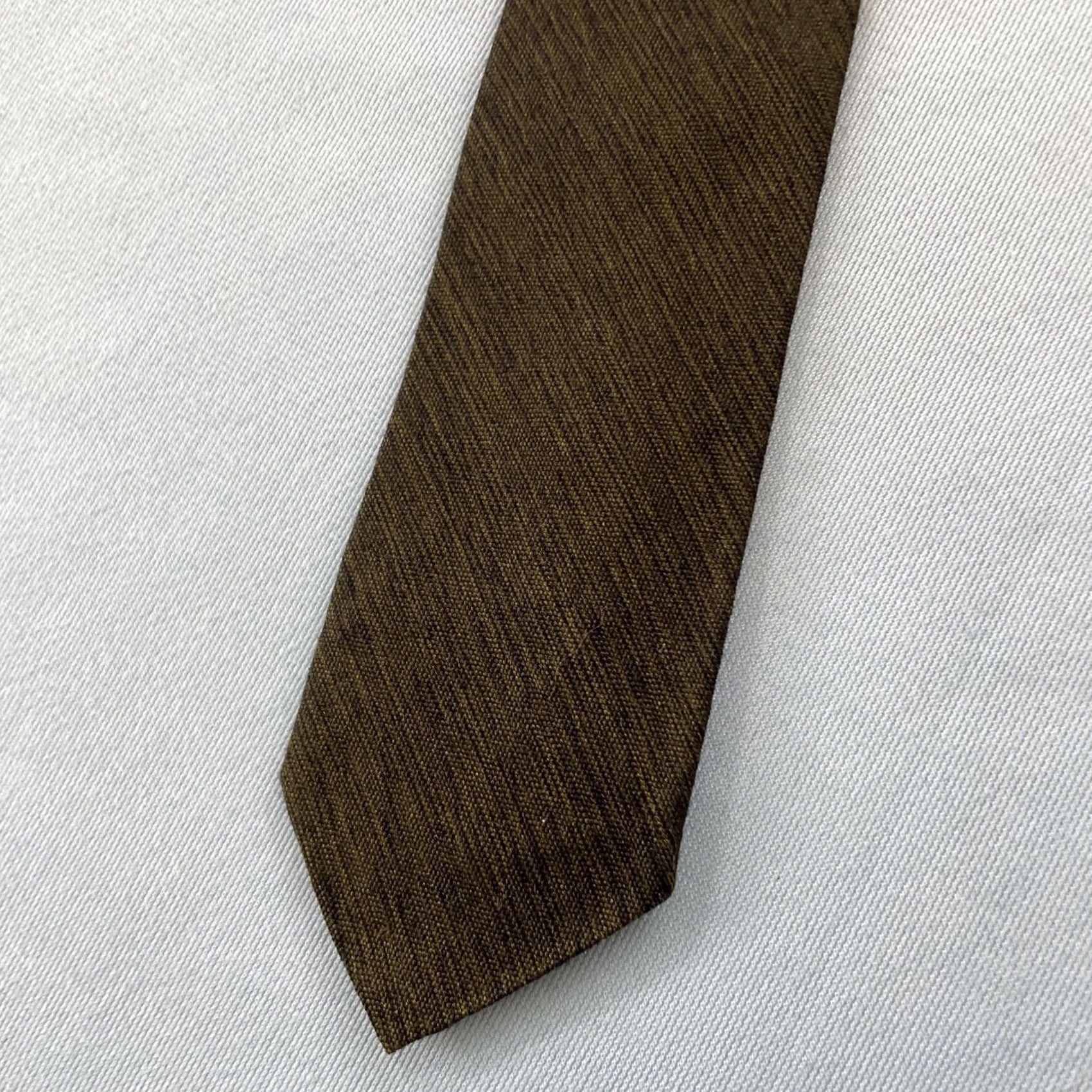 MCM vtg 60s Superba All Silk Skinny Tie MCM Slim Capsule Necktie Green Gray 2.2x58 Capsule Narrow Necktie Size ONE SIZE - 3 Thumbnail