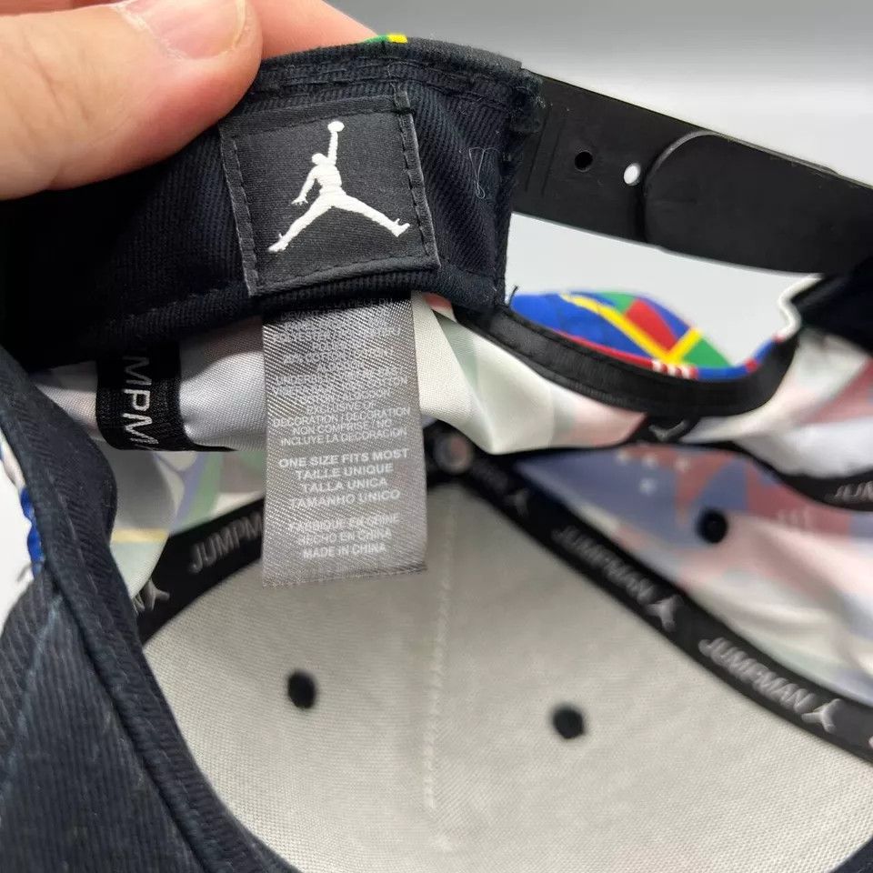 Jordan Brand Air Jordan Hat Men Black Worldwide Jumpman Snap Back Cap Size ONE SIZE - 4 Thumbnail