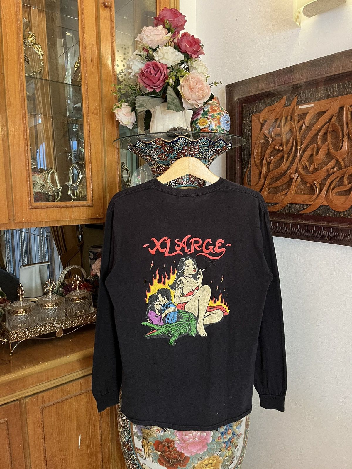 Xlarge Vintage XLARGE Fire Taba and Girl Longsleeve Size US M / EU 48-50 / 2 - 2 Thumbnail