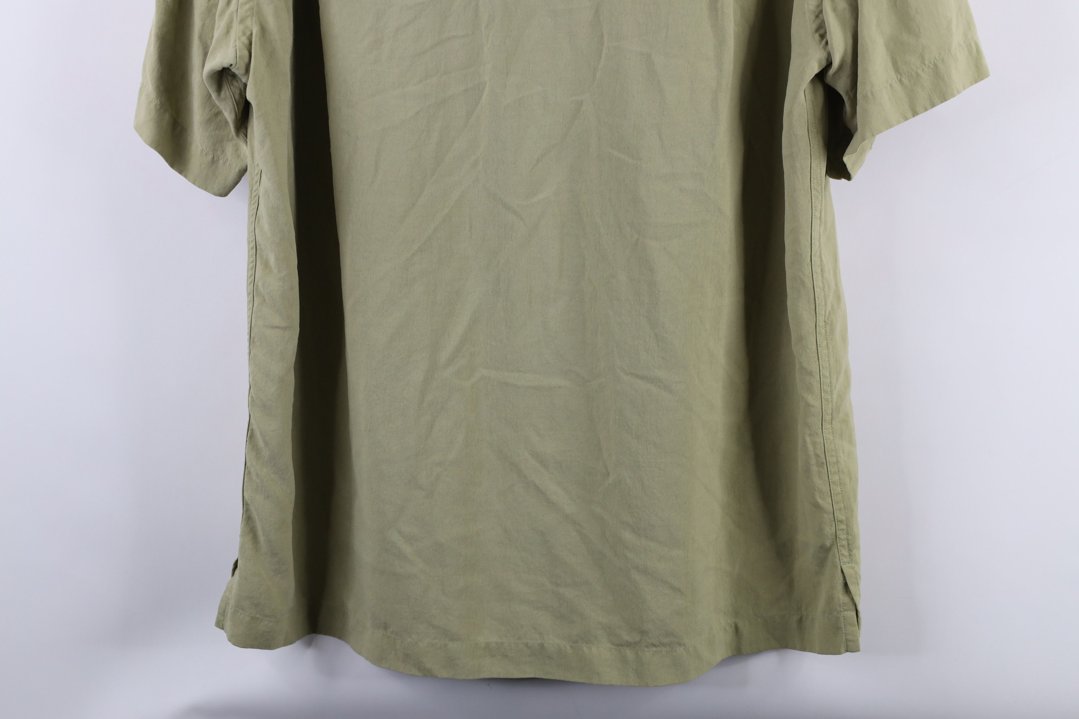 Vintage Vintage 90s Streetwear Short Sleeve Button Shirt Light Green Size US M / EU 48-50 / 2 - 8 Thumbnail