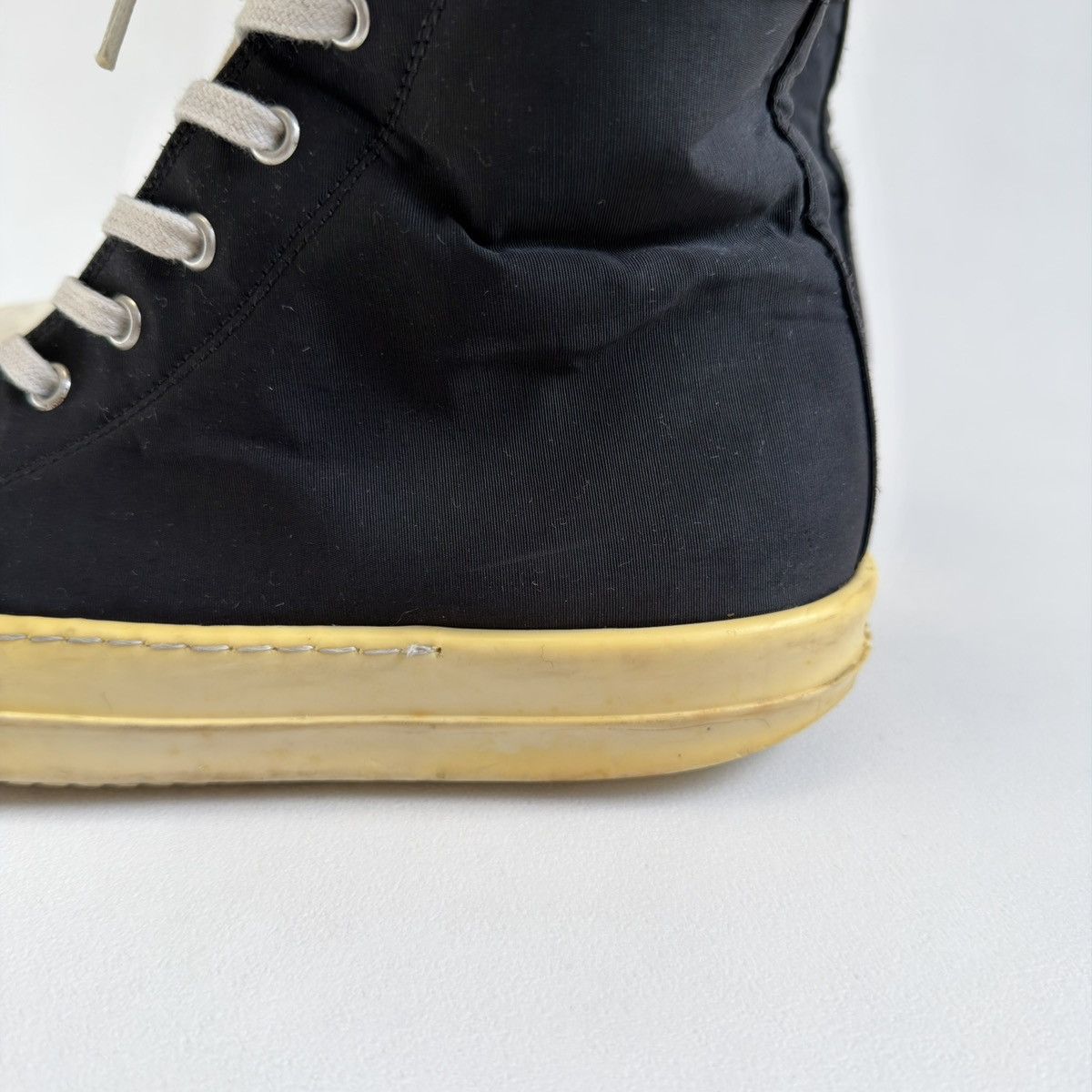 Rick Owens Drkshdw Yellow Sole Black Nylon Ramones Sneakers Size US 8 / EU 41 - 15 Thumbnail