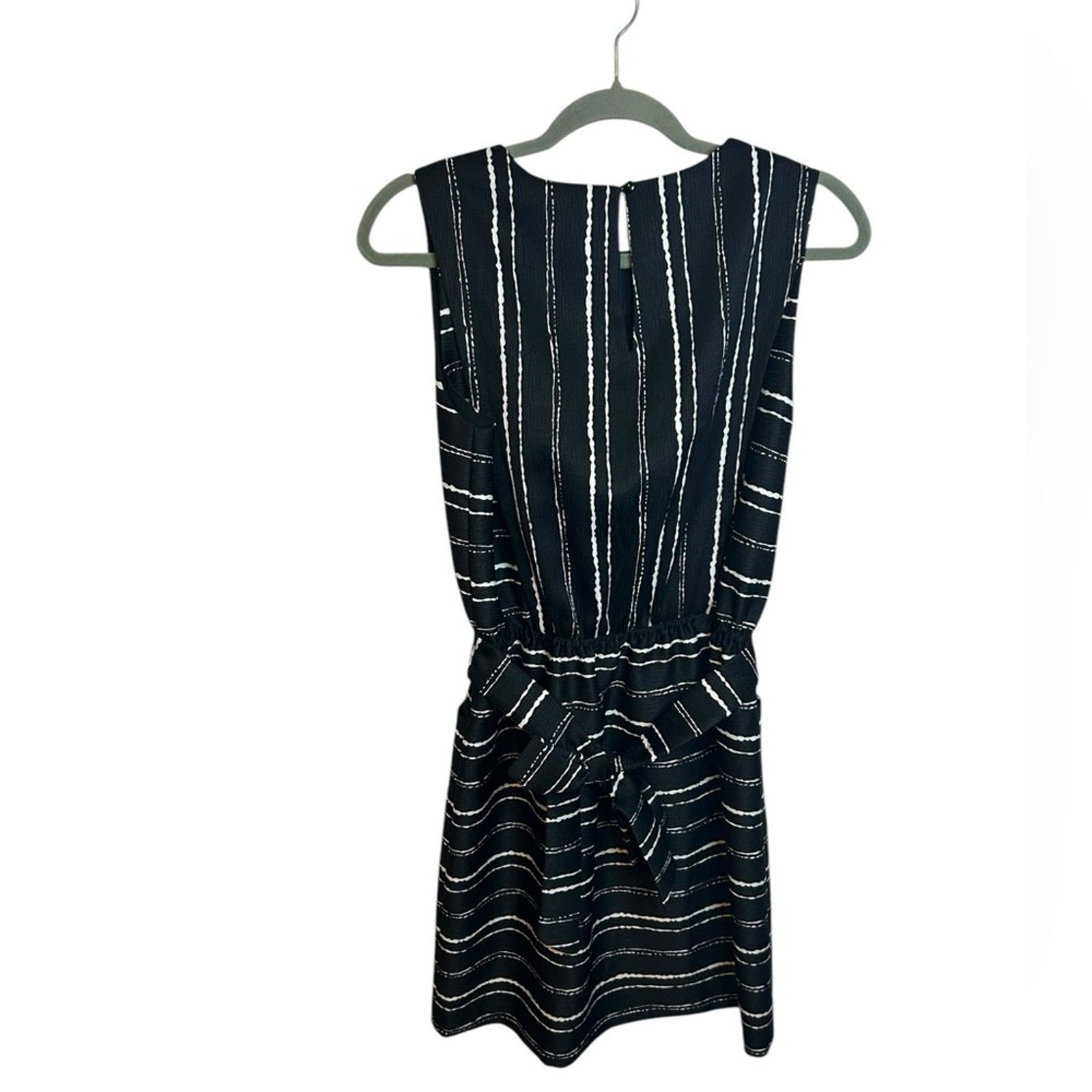 Other Jade Melody Tam Black & White Sleeveless Belted Dress Size M / US 6-8 / IT 42-44 - 2 Thumbnail