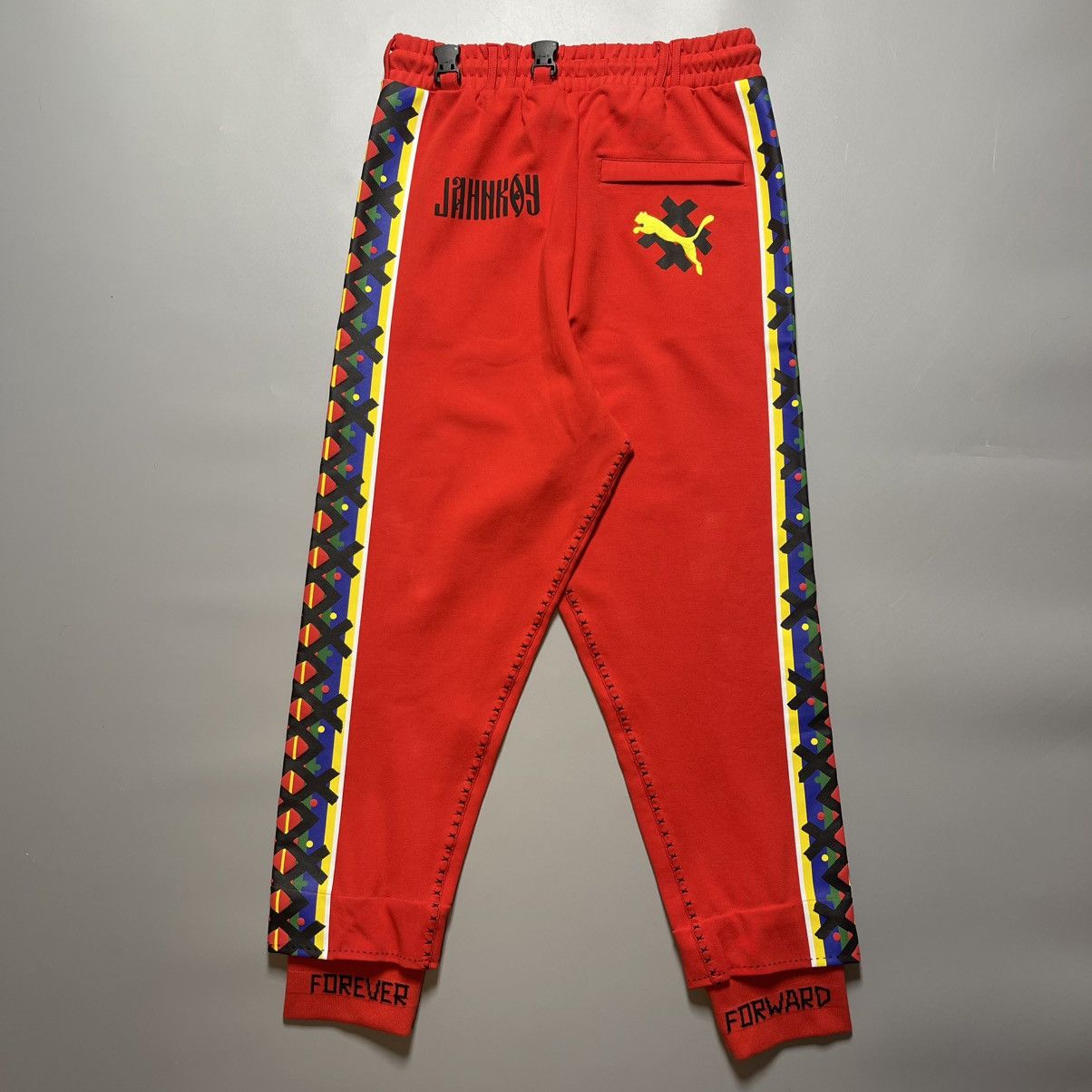 Puma × Vintage Puma x Jahnkoy Track Pants Stretch Waist Red Mens Joggers Size US 30 / EU 46 - 5 Thumbnail