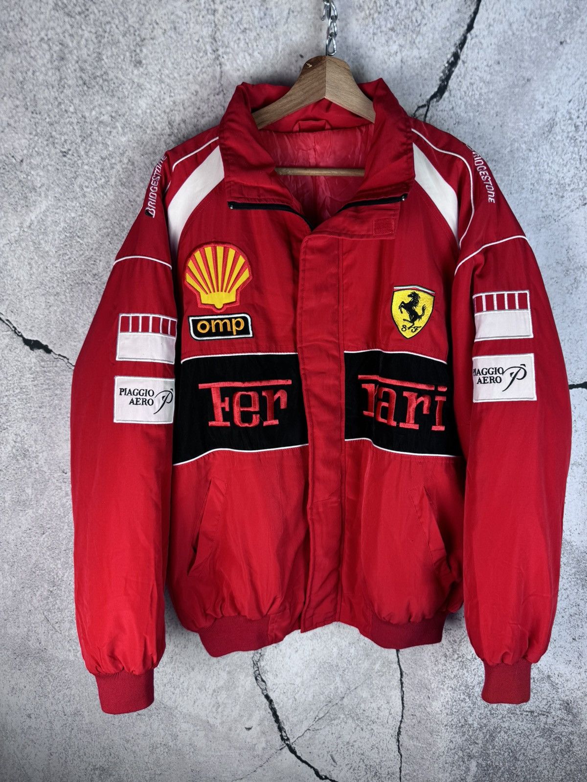 image of Vintage Ferrari F1 Moto Racing Jacket Formula 1, Men's (Size 2XL)