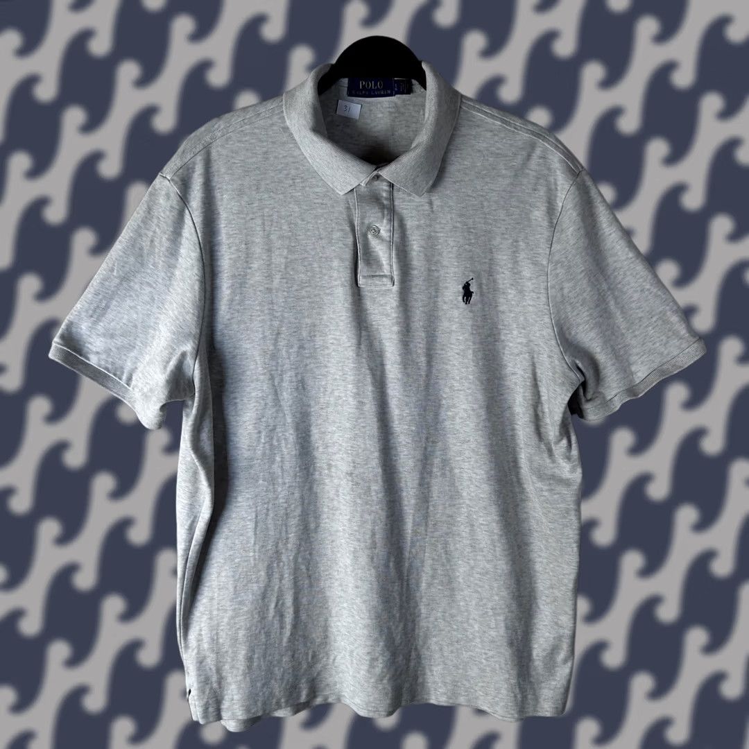 Polo Ralph Lauren Polo Ralph Lauren Polo Shirt Mens Large Heather Gray Short Sleeve Pony Logo L Size US L / EU 52-54 / 3 - 1 Thumbnail