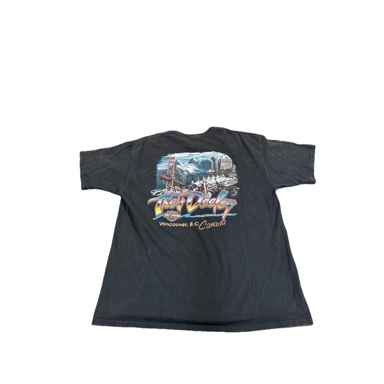 Harley Davidson Vintage Harley Davidson Vancouver Canada Graphic T-Shirt Bik Size US XL / EU 56 / 4 - 3 Thumbnail