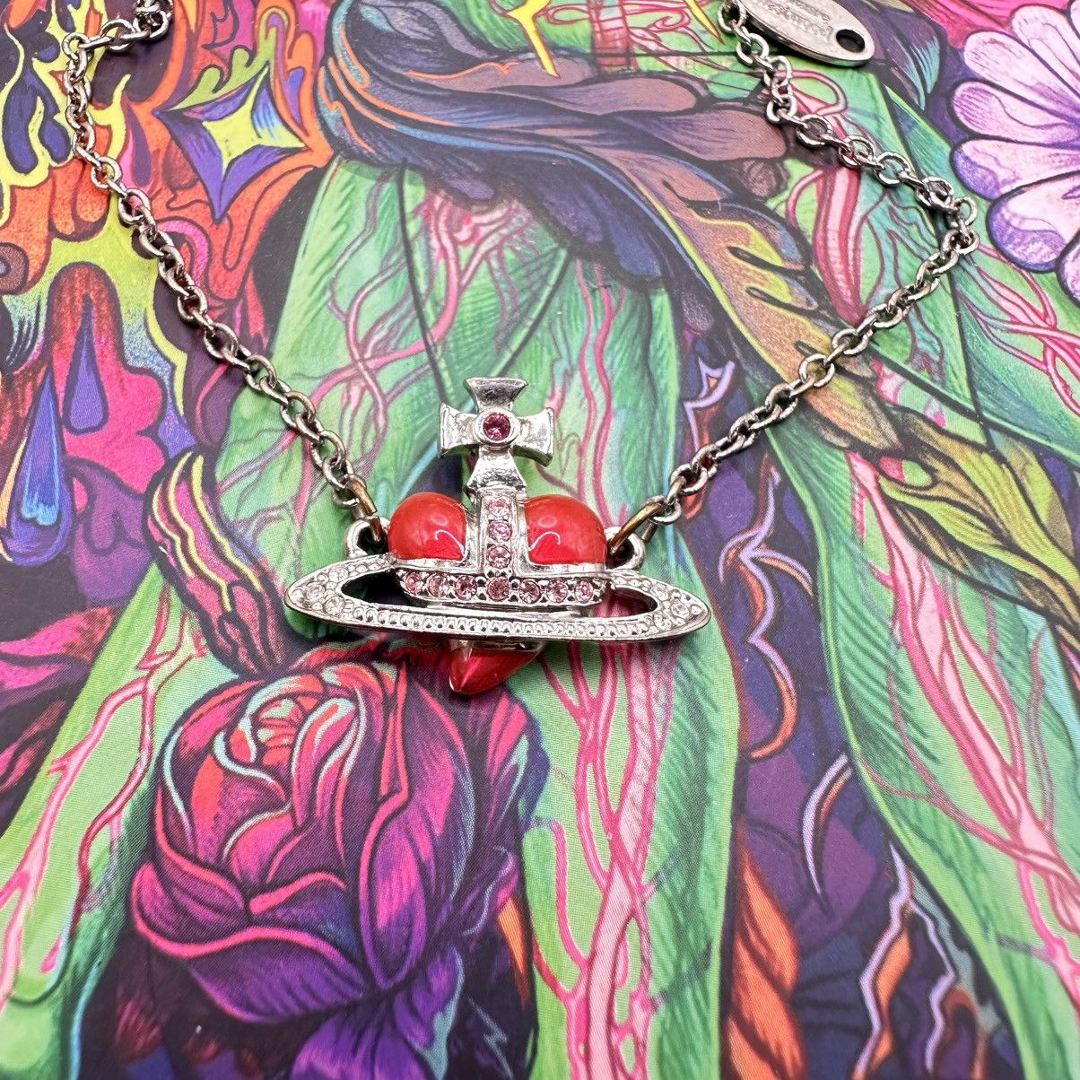 Vivienne Westwood Vivienne Westwood ♥️ Heart pendant Bracelet Cristals Size ONE SIZE - 1 Thumbnail