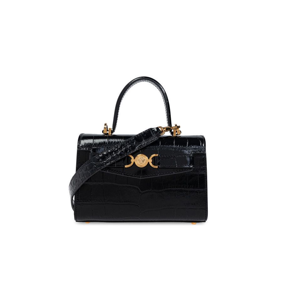 Versace VERSACE 95 Small Black Leather Top Handle Bag New & Authenti Size ONE SIZE - 1 Thumbnail