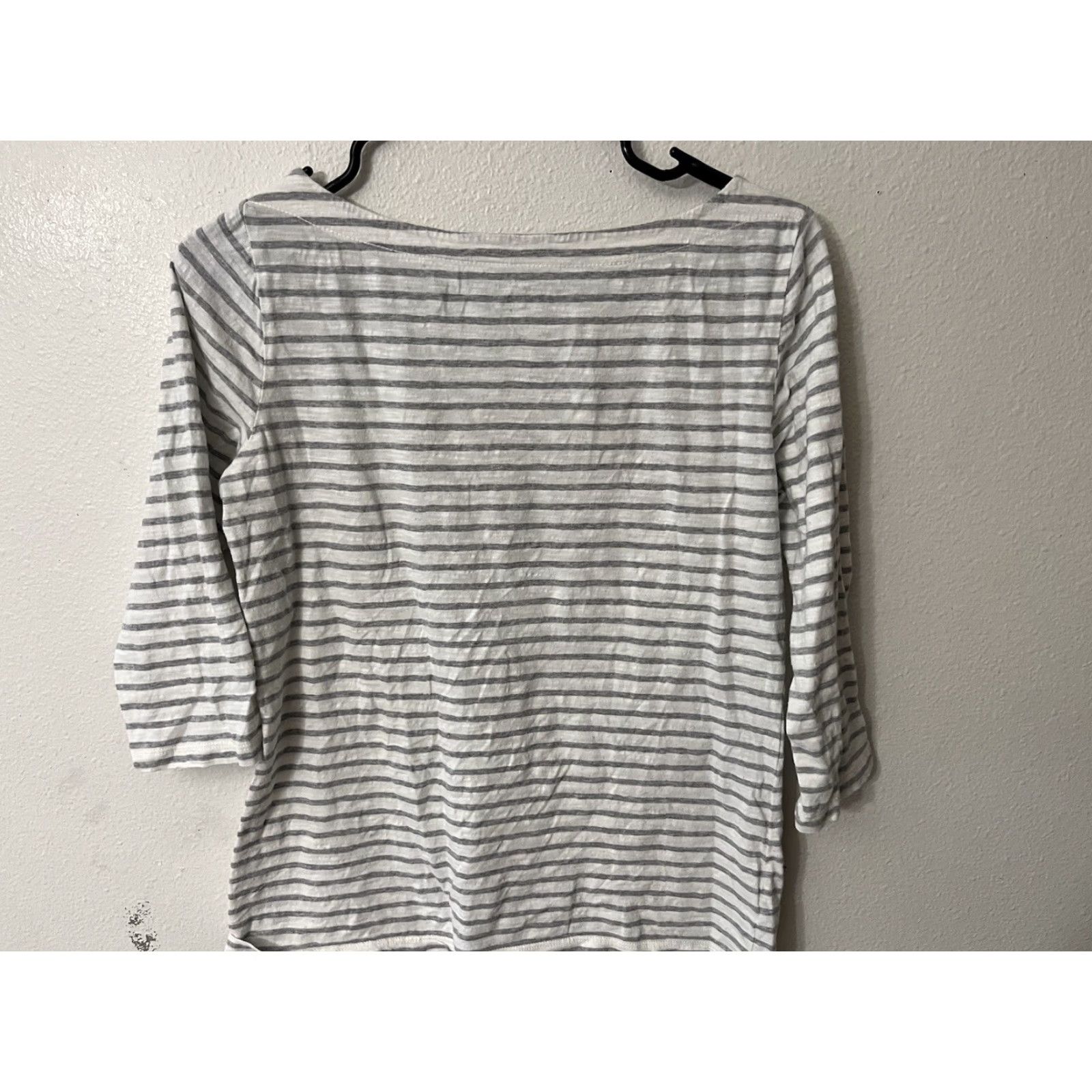 Loft Loft T-Shirt Striped Crewneck 3/4 Sleeve Medium White Womens Casual Sleeve Graphic Vintage No Size M / US 6-8 / IT 42-44 - 3 Thumbnail