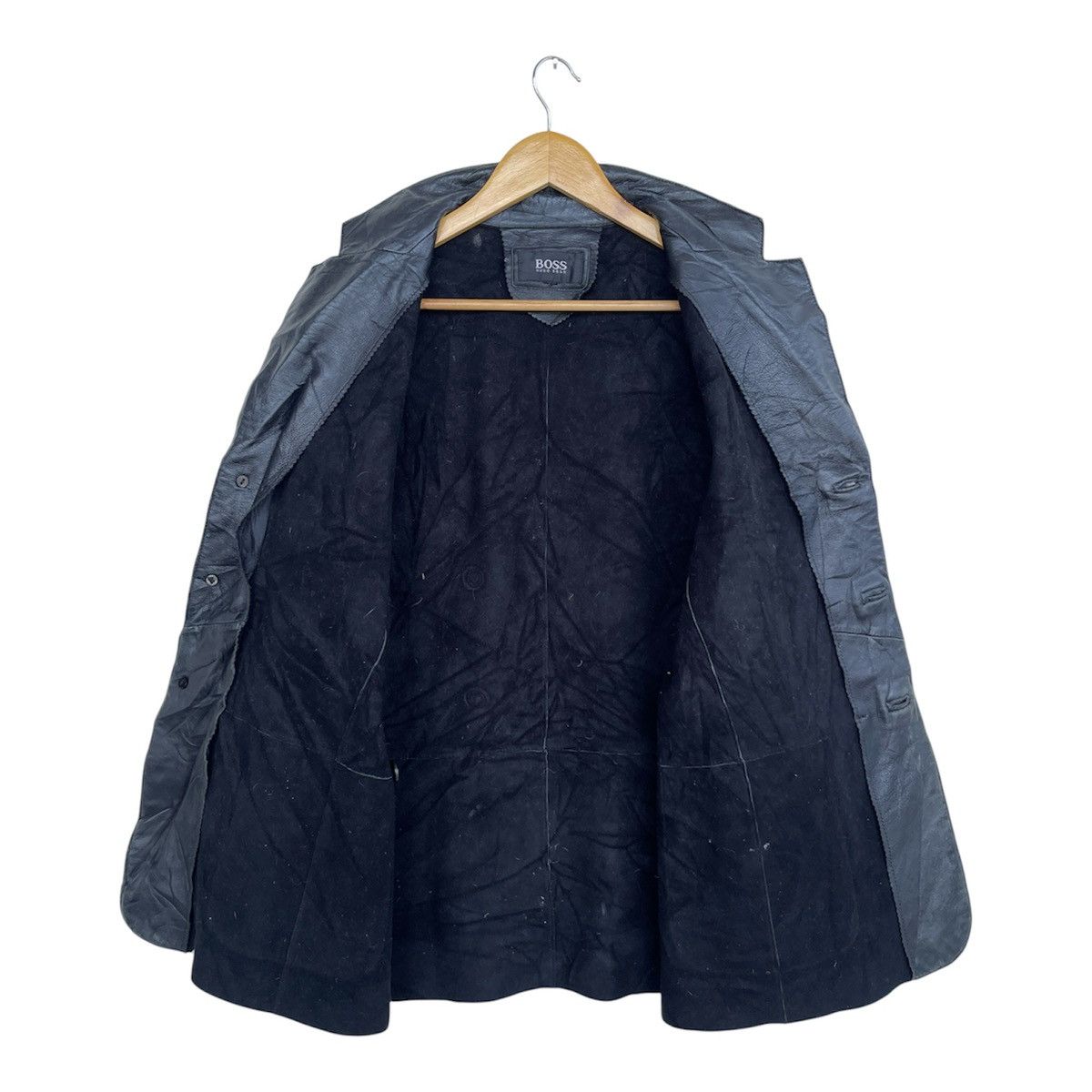 Hugo Boss Hugo Boss Calfskin Leather Blazer Chore - Natural Patina Size US M / EU 48-50 / 2 - 3 Thumbnail