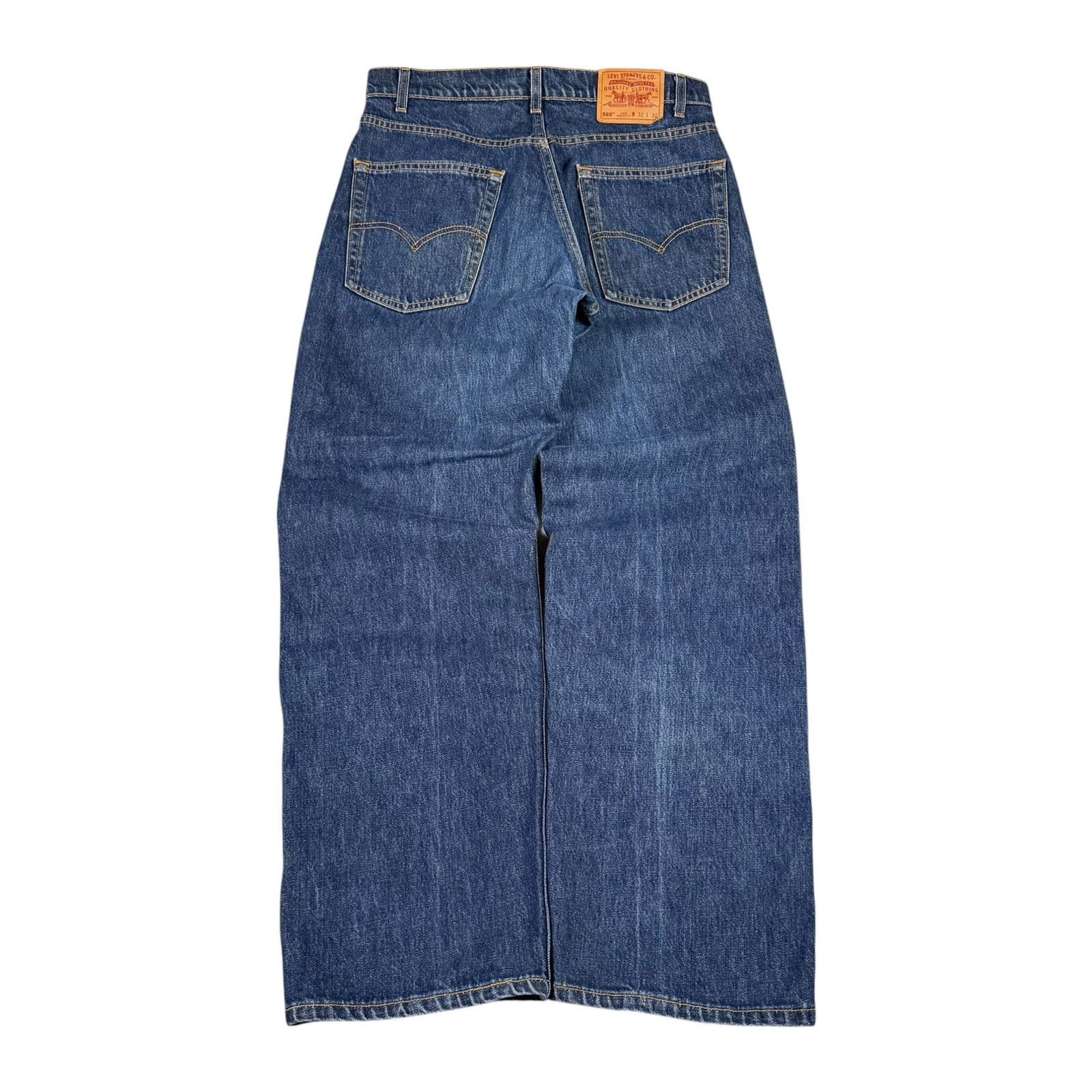 Levi's Vintage 00s 569 Wide Leg Straight Jeans - Cutoff Hem | Grailed