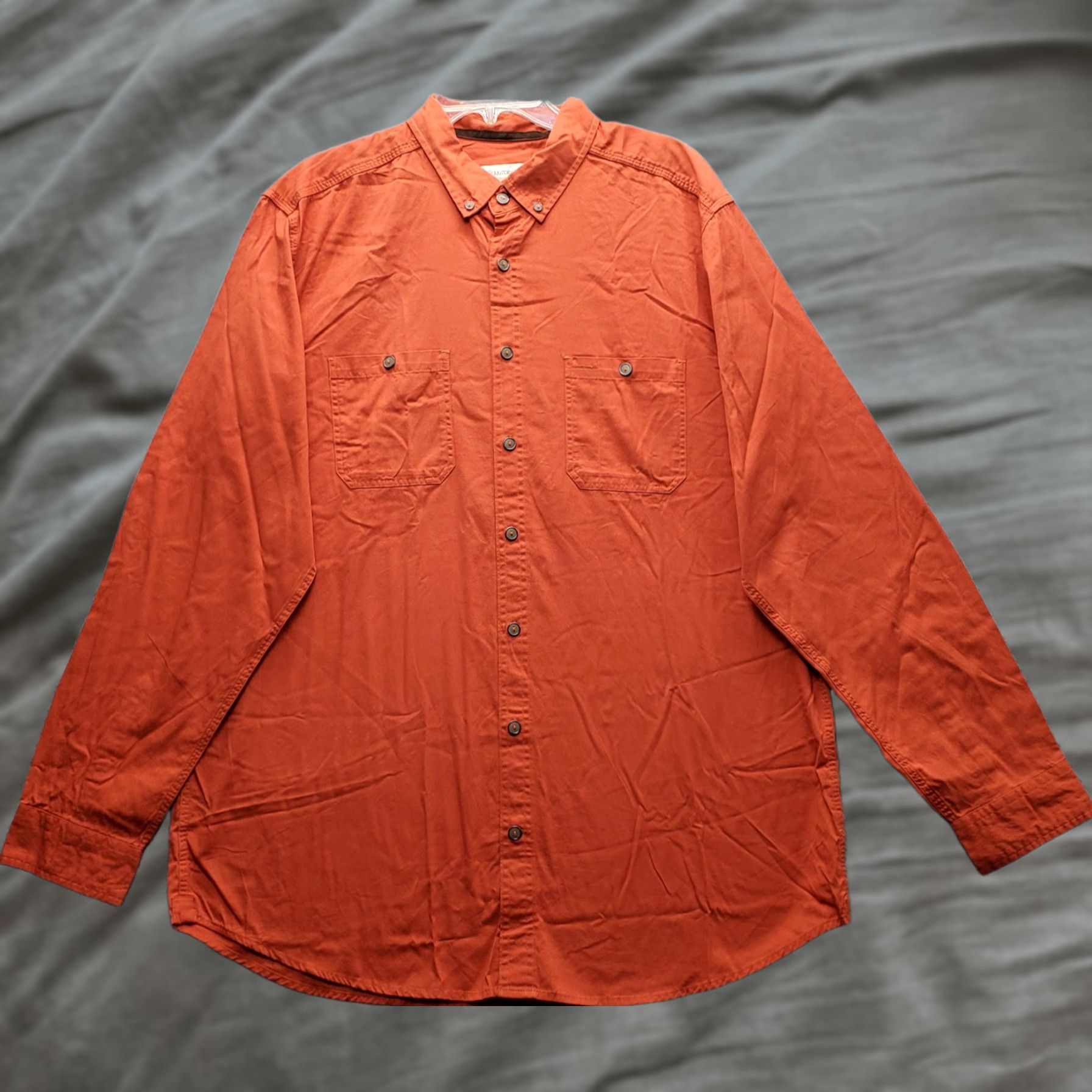 The Territory Ahead Territory Ahead Mens Orange Long Sleeve Button-Down Casual Shirt XLT Size US XL / EU 56 / 4 - 1 Thumbnail