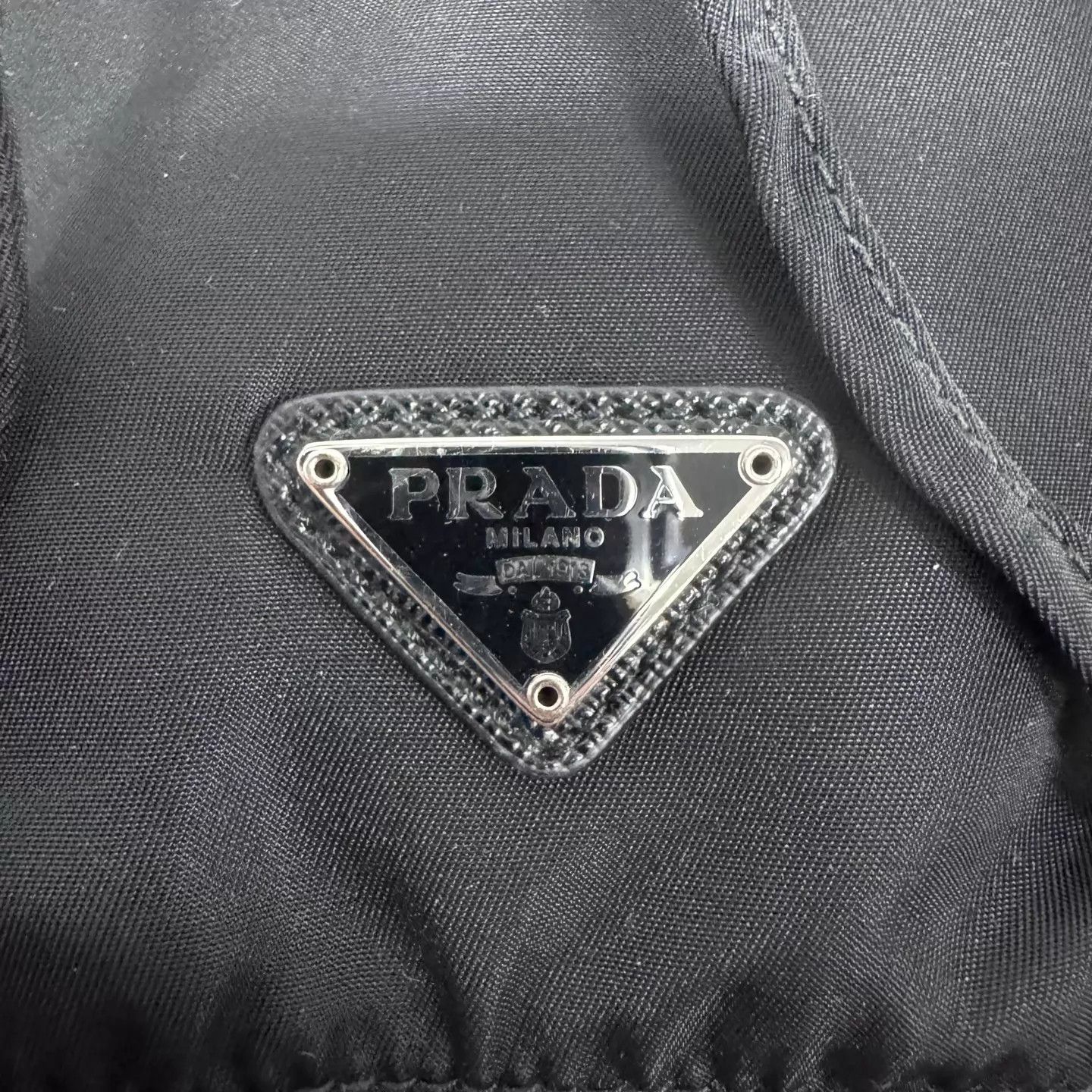 Prada Prada Triangle Logo Nylon Drawstring Bucket Bag 95 New Size ONE SIZE - 3 Thumbnail