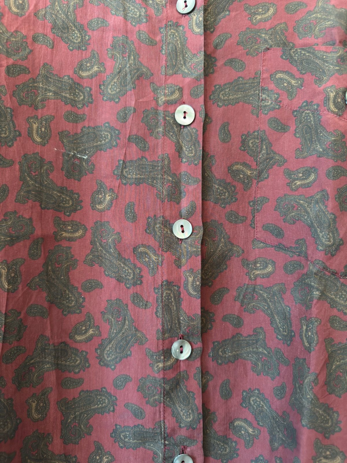 Vintage Vintage Paisley Silk Pajama Shirt Size US M / EU 48-50 / 2 - 5 Thumbnail
