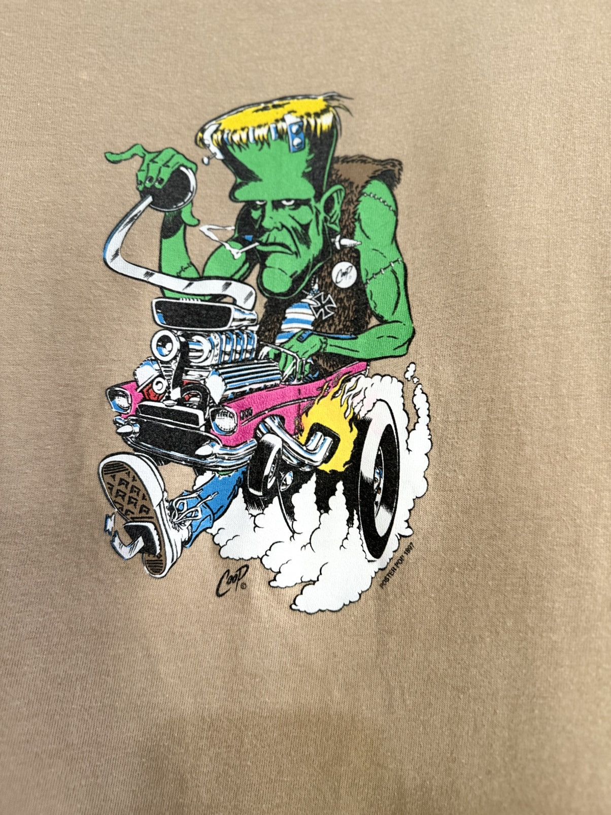 Sex Skateboards Vintage 90s COOP Poster Pop Rat Fink Skateboard Faded Tee Size US M / EU 48-50 / 2 - 3 Thumbnail