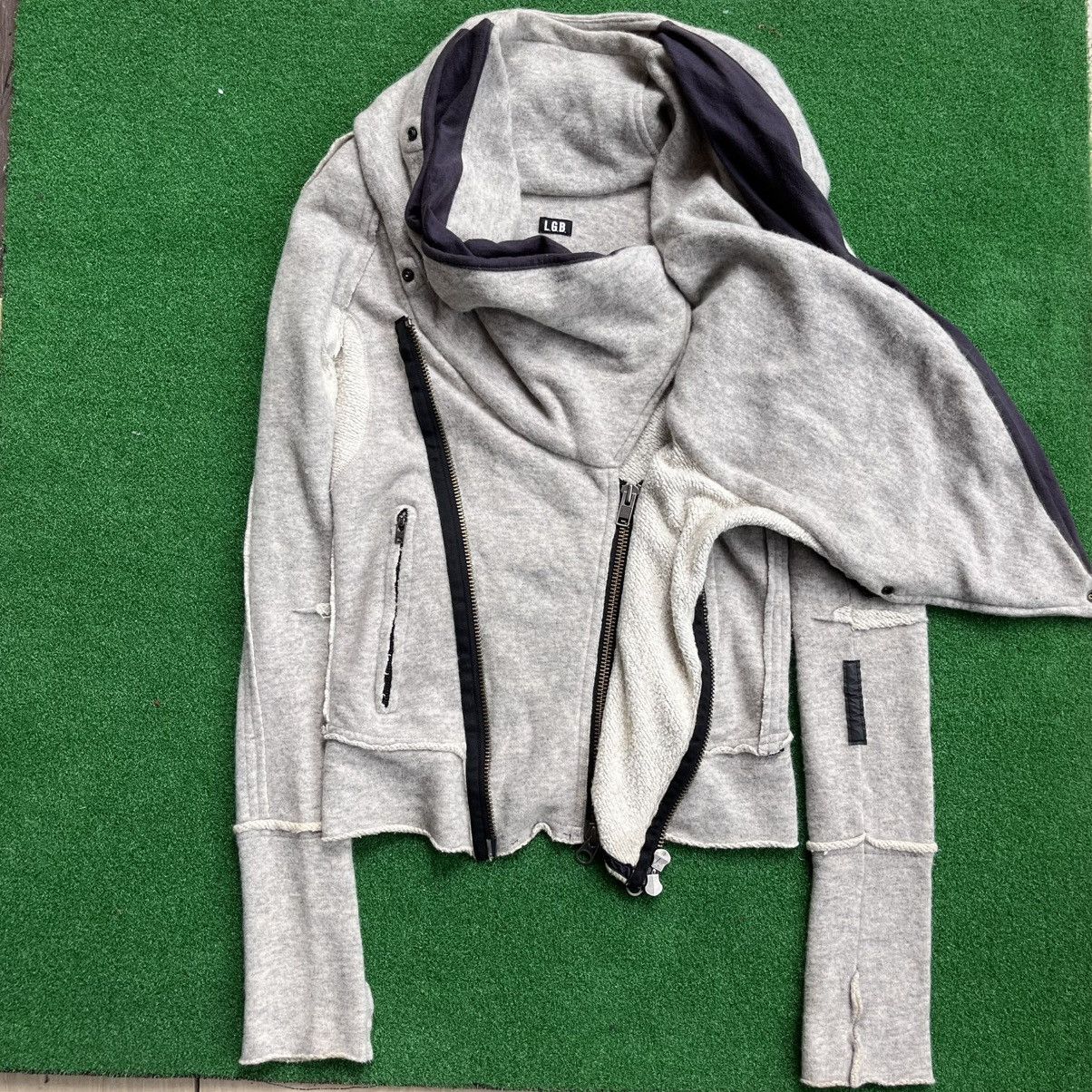Le Grande Bleu (L.G.B.) Vintage bono-16 light jacket grey cotton blend asymmetrical Size US S / EU 44-46 / 1 - 6 Thumbnail