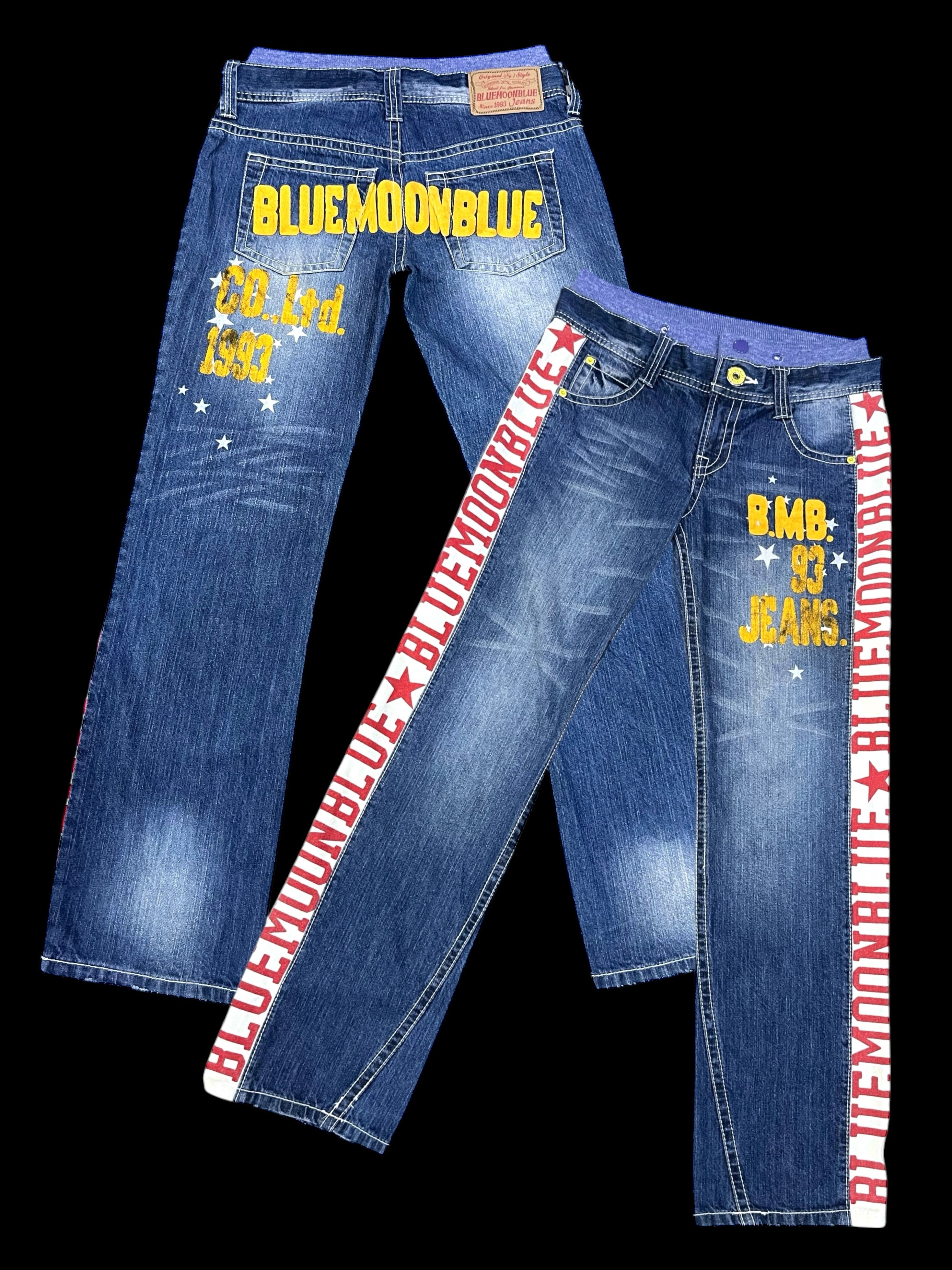 Pure Blue Japan Vintage BLUEMOONBLUE Side SpellOut Butt Embroidery Hysteric Size US 30 / EU 46 - 2 Thumbnail