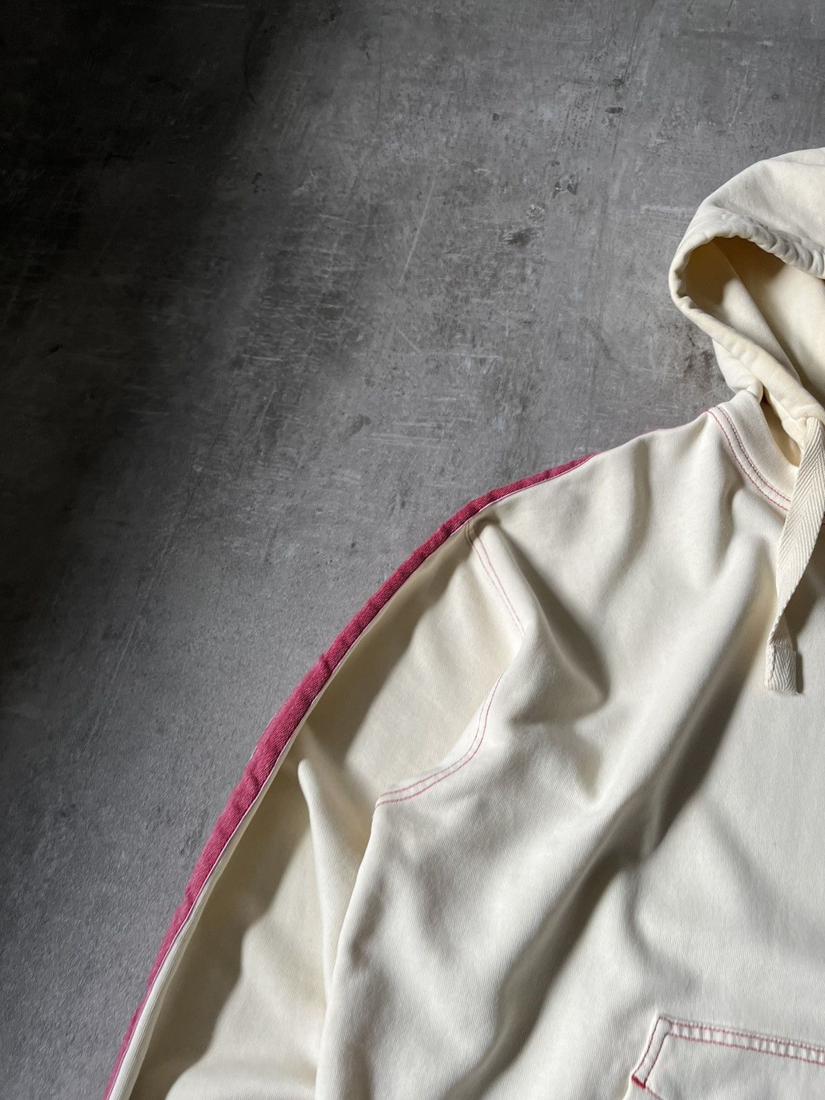 Acne Studios Acne Studios cream red striped hoodie basic Size US XS / EU 42 / 0 - 5 Thumbnail