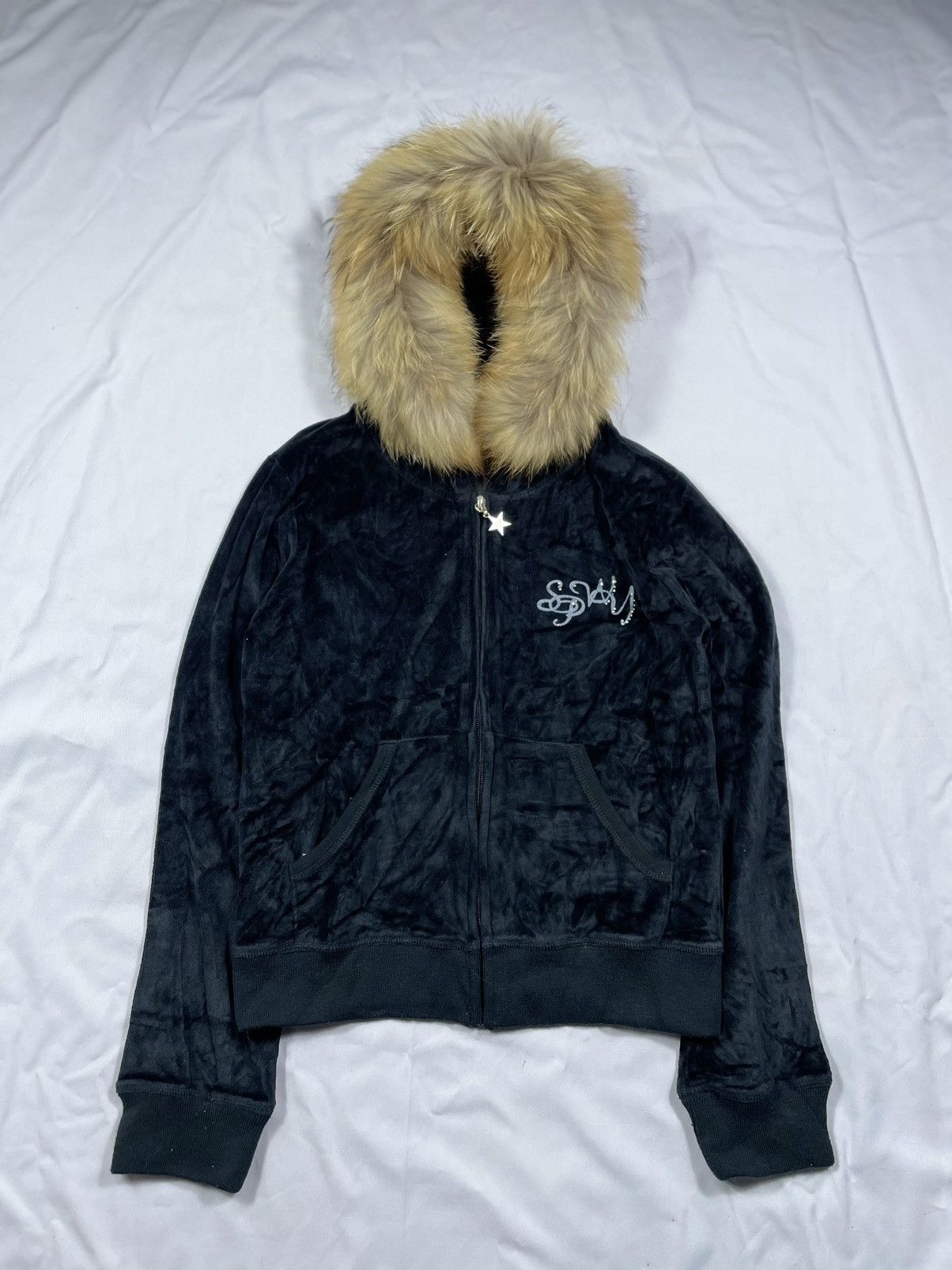 Japanese Brand FUR HOODIE ZIP VELVET spwy Ifsixwasnine style Size US XS / EU 42 / 0 - 1 Thumbnail