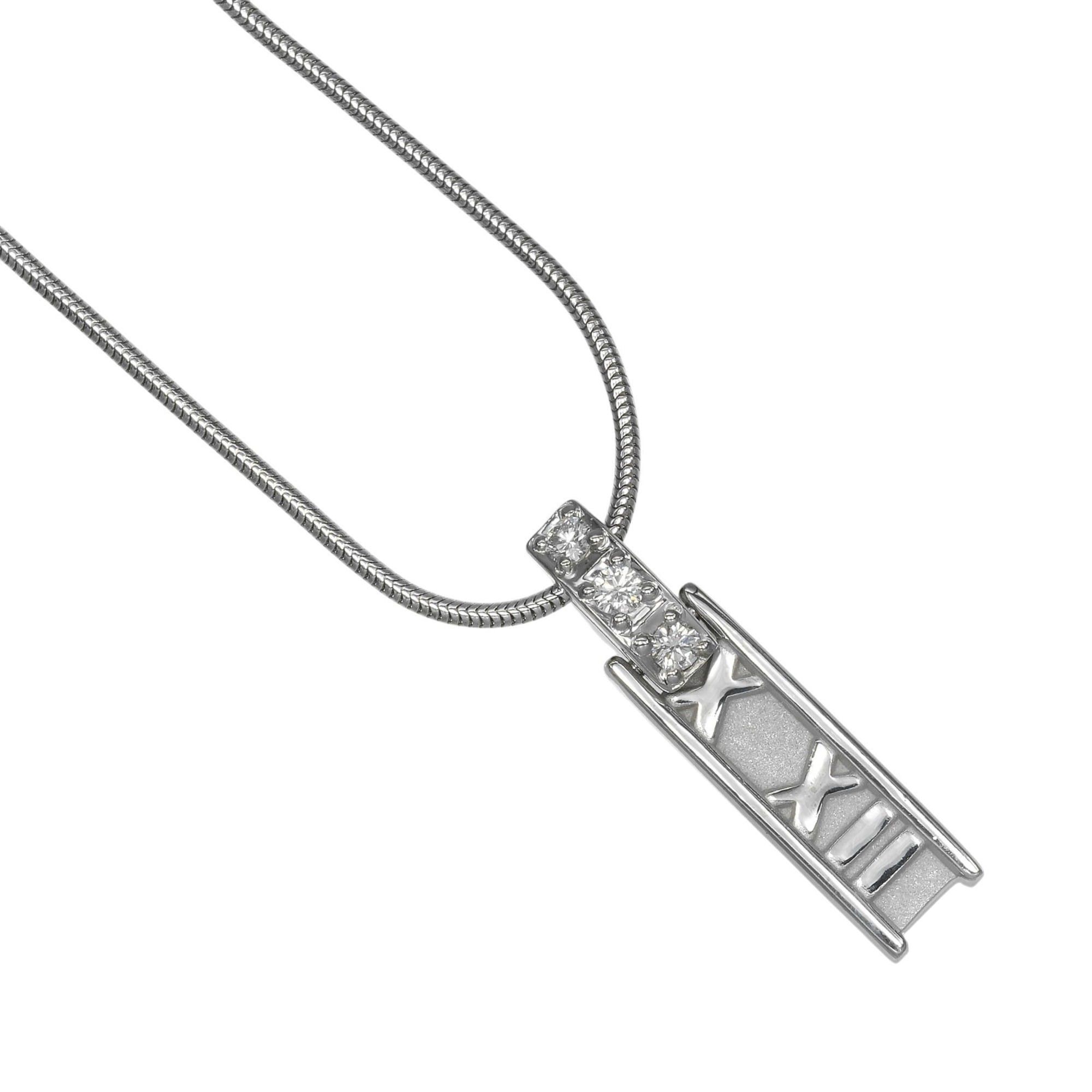 Tiffany & Co. Tiffany & Co. Atlas Bar Necklace, 18K White Gold, Diamond, Approx. 7.1g. Size ONE SIZE - 1 Thumbnail