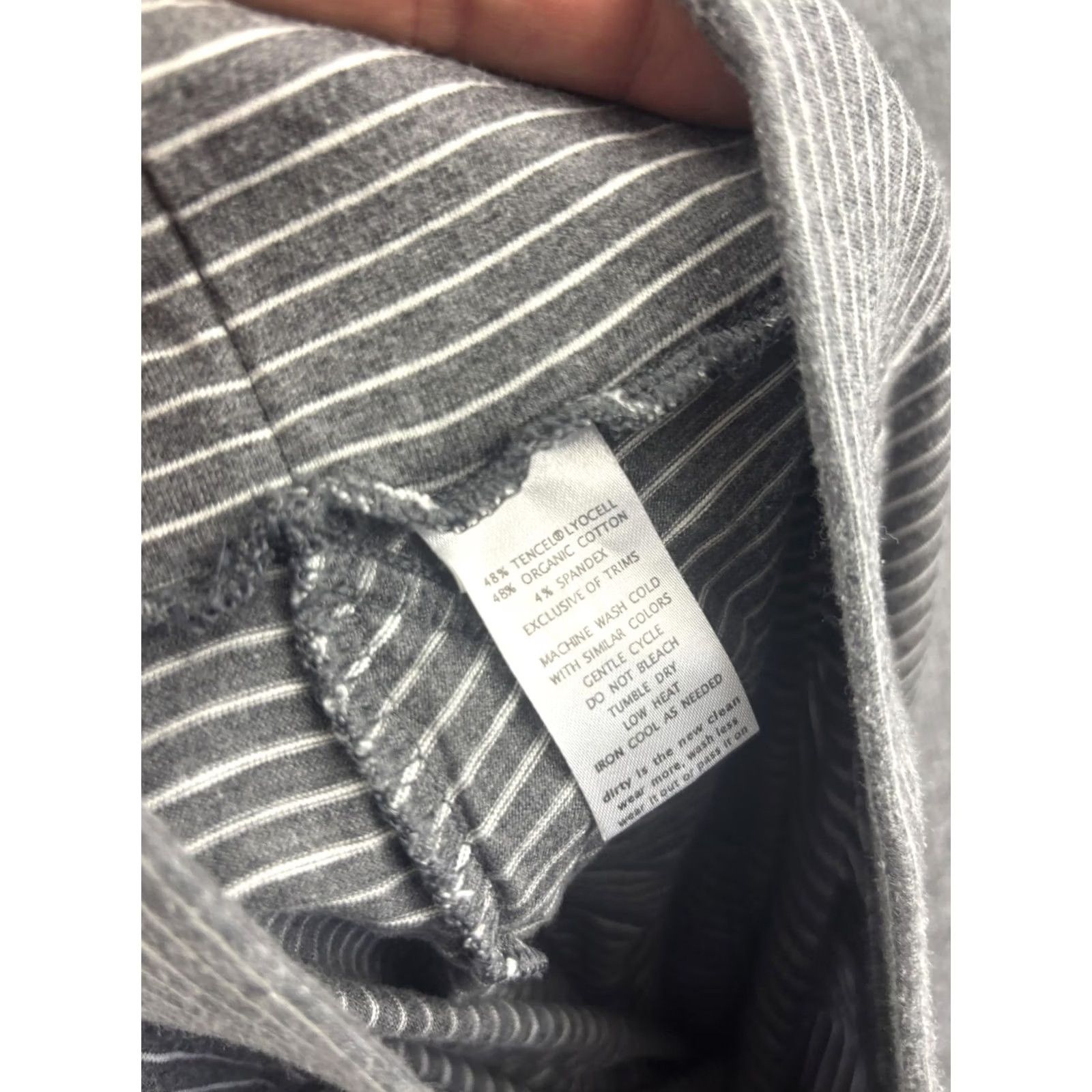 Toad&Co Toad&Co Skirt Womens S Gray White Striped Wrap Front Bodycon Pencil Stretch Size 28" / US 6 / IT 42 - 6 Thumbnail