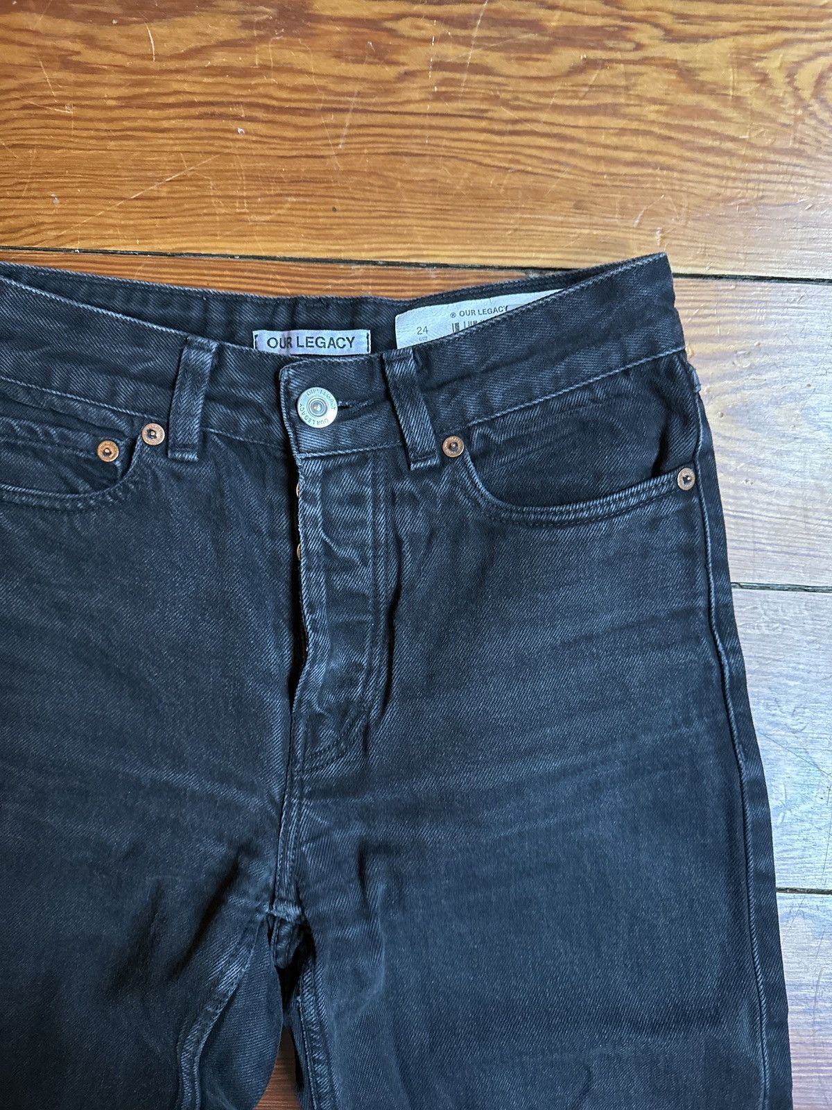 Our Legacy Our Legacy Linar Cut Jeans Black Size 24" / US 00 / IT 34 - 3 Thumbnail