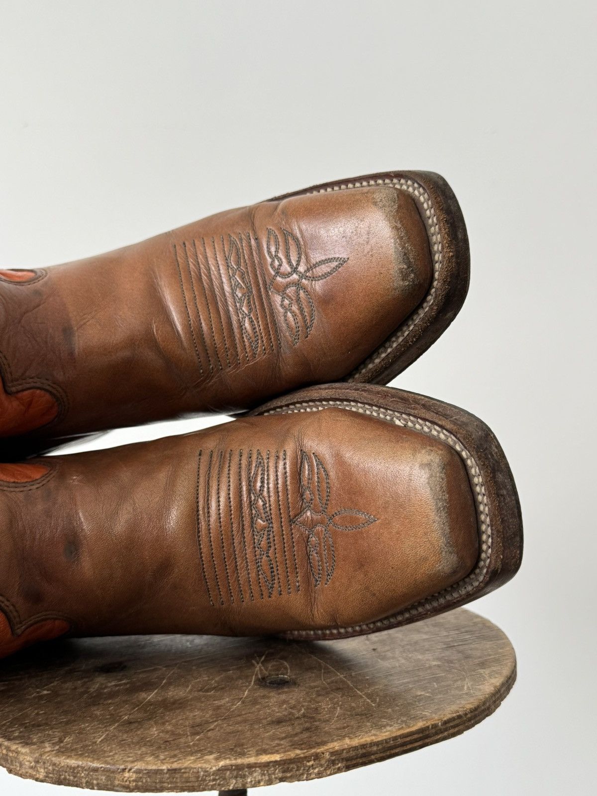 Cowboy Equipment × Justin Boots × Mexicana Justin Bent Rail 2659 Buckaroo Cowboy Leather Boots Size US 9 / EU 42 - 3 Thumbnail