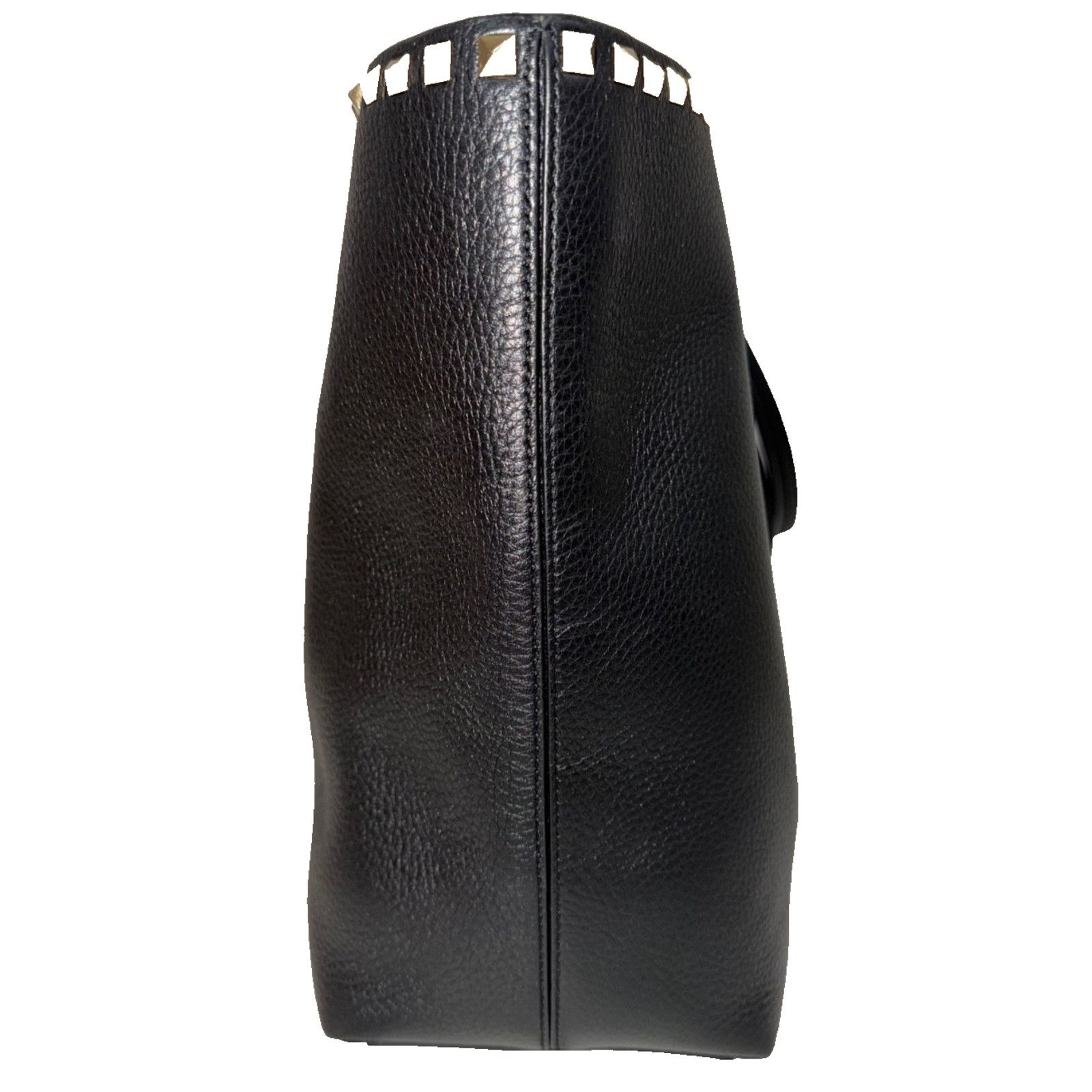 Valentino Valentino Garavani Rockstud Large Black Grained Tote Size ONE SIZE - 12 Thumbnail