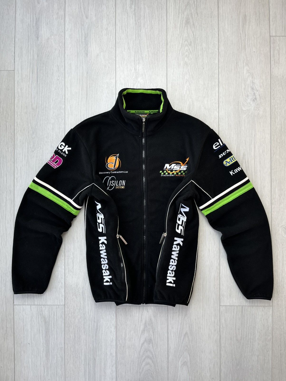 Japanese Brand Vintage Kawasaki Racing Fleece Jacket Center Logo Y2K 90s Size US S / EU 44-46 / 1 - 4 Thumbnail