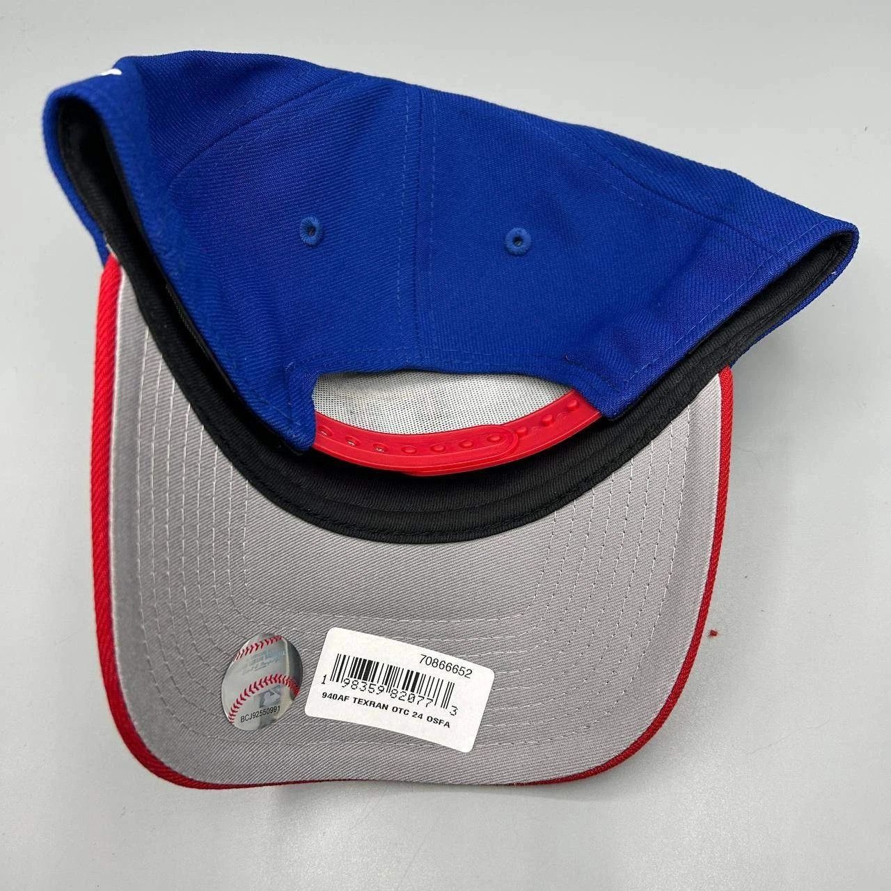 New Era Texas Rangers Hat Men White Red Snap Back Cap New A-Frame Size ONE SIZE - 7 Thumbnail