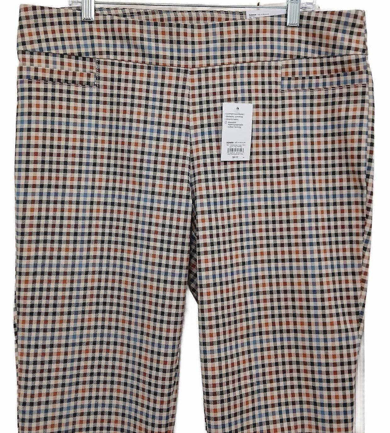 Croft & Barrow NWT Croft & Barrow Checkered Ankle Pants Women's 18 Size 40" / US 18 - 3 Thumbnail