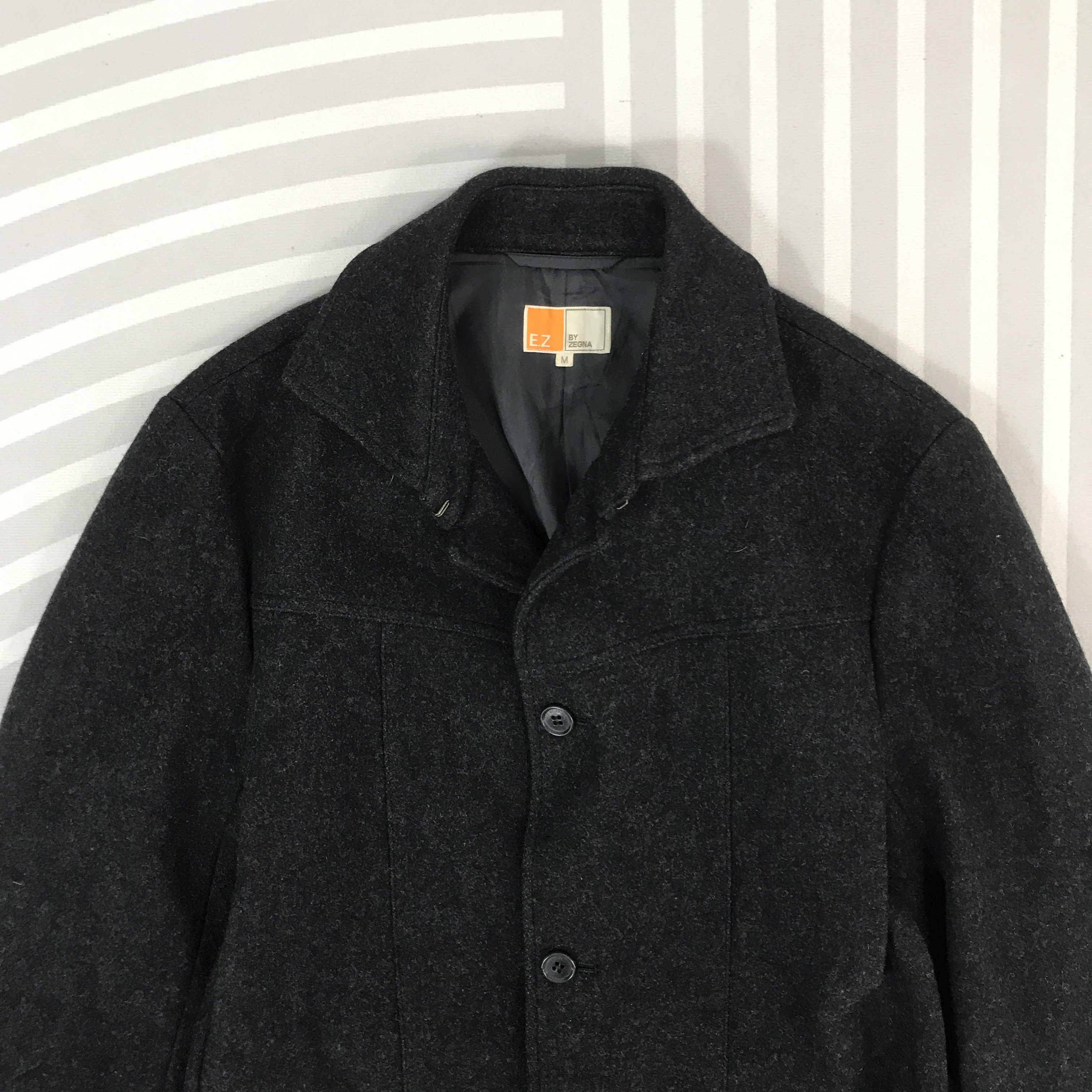 Z Zegna Vintage E.Z By Zgna Wool Button Jacket Size US M / EU 48-50 / 2 - 2 Thumbnail