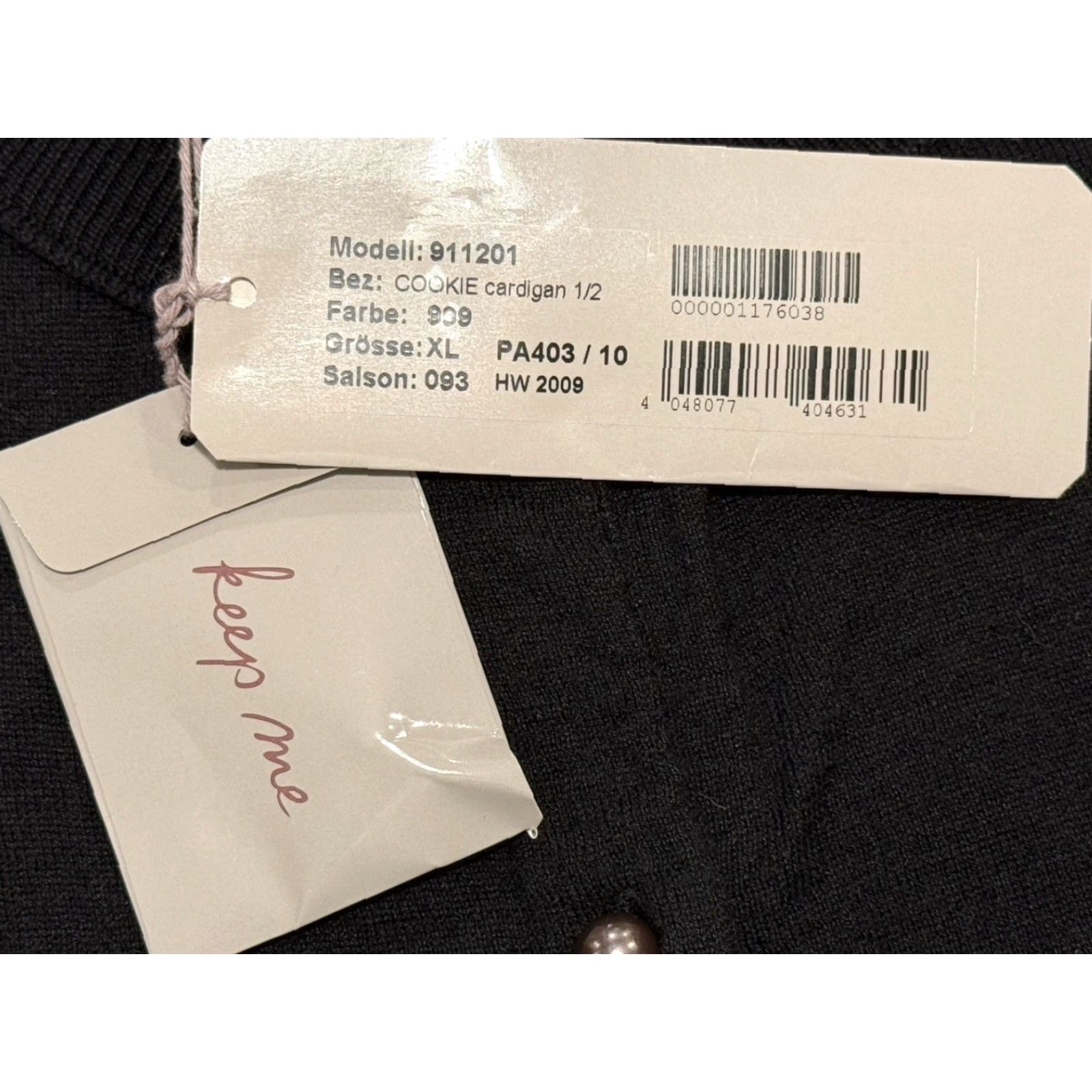DOROTHEE SCHUMACHER VINTAGE Dorothee Schumacher Women's Sweater Cardigan XL Black Silk Wool Beaded 2000s Size XL / US 12-14 / IT 48-50 - 5 Thumbnail