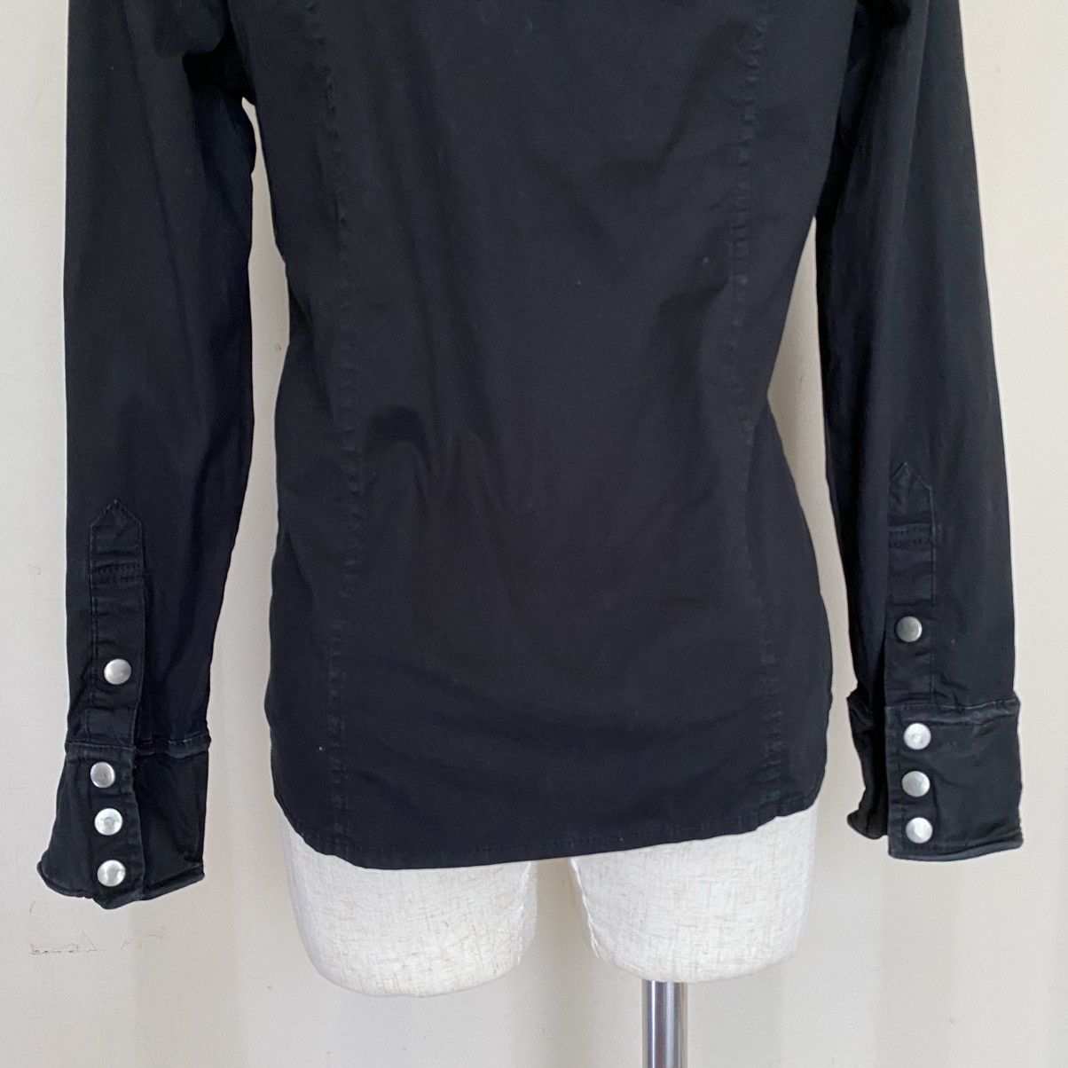 Japanese Brand Punk Presque Tout Black Snap-Button Shirt Size S / US 4 / IT 40 - 4 Thumbnail