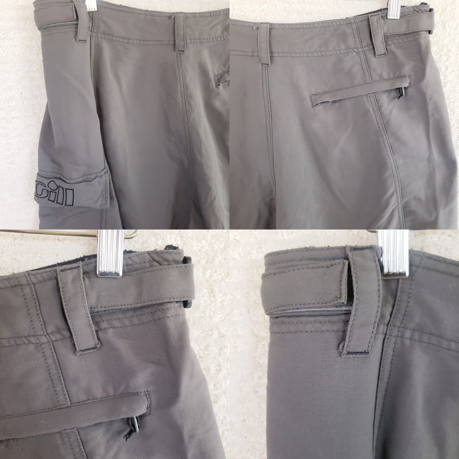 Vintage Gill Shorts Mens L Gray Quick Dry Pockets Cargo Nautical Gill Size US 33 - 8 Thumbnail