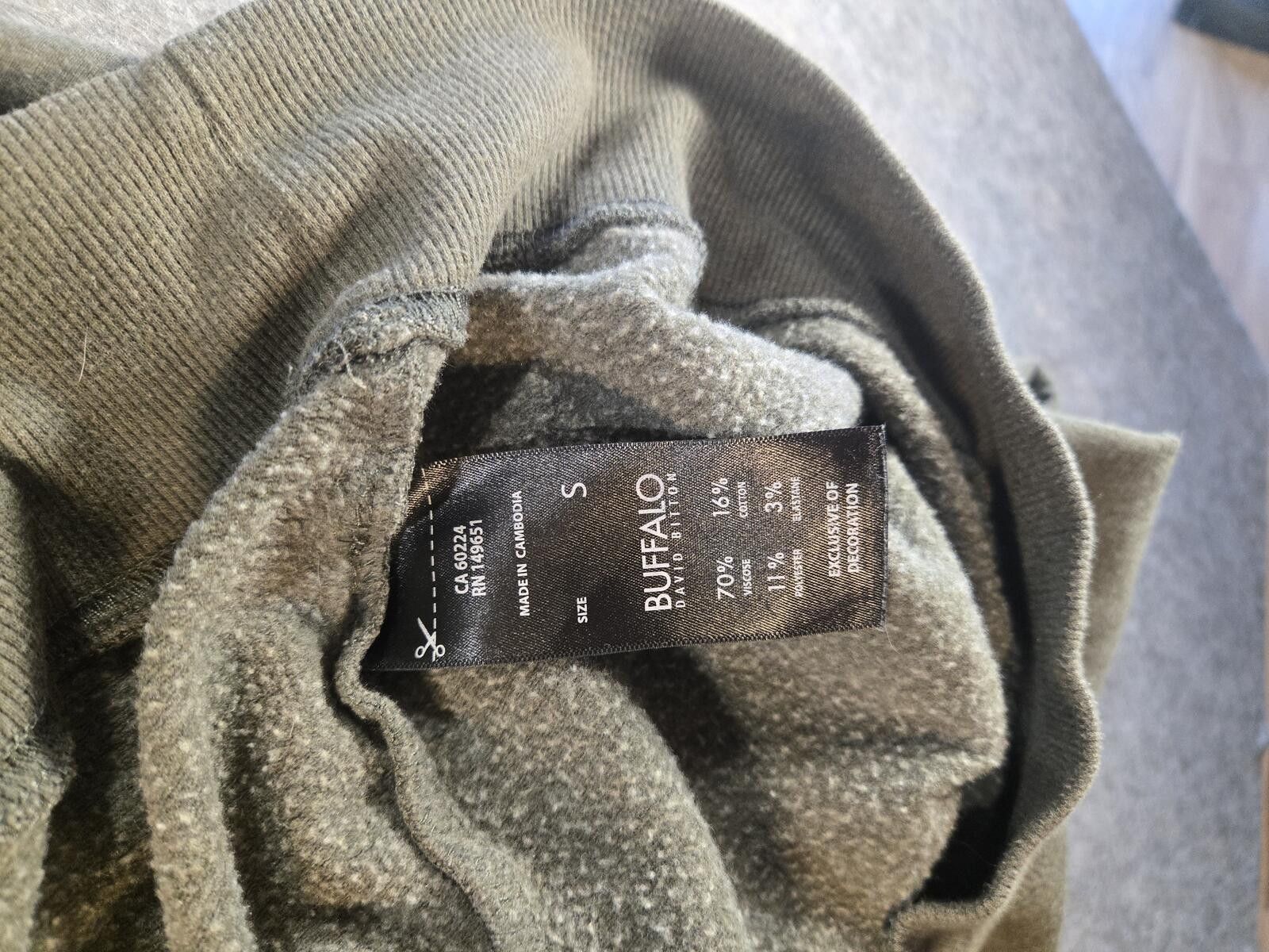 Buffalo David Bitton Wmn S Super Soft Oversized Knit Hoody Pullover Olive Size S / US 4 / IT 40 - 4 Thumbnail