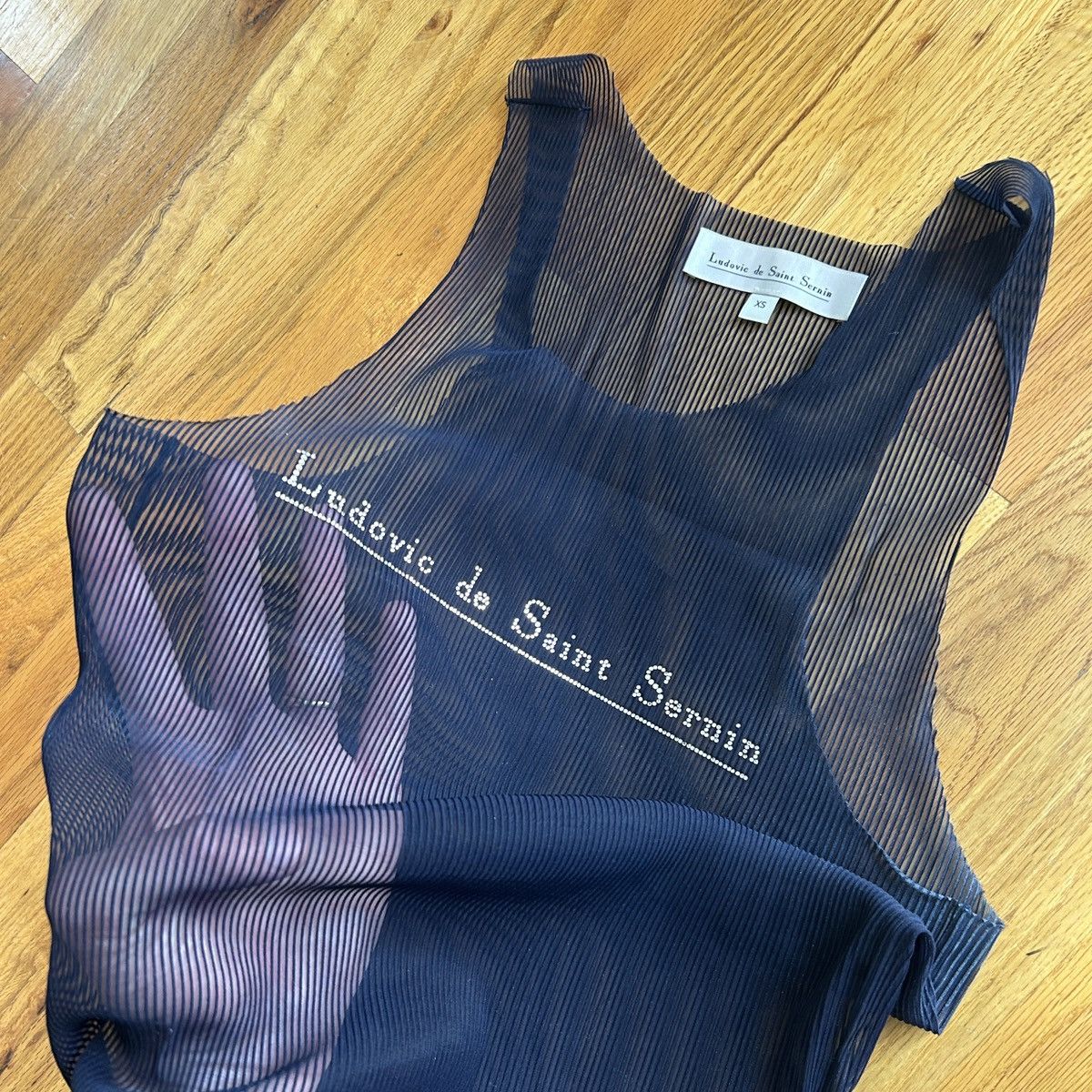 Ludovic De Saint Sernin Ludovic De Saint Sernin navy sheet/ribbed tank top Size US XS / EU 42 / 0 - 3 Thumbnail