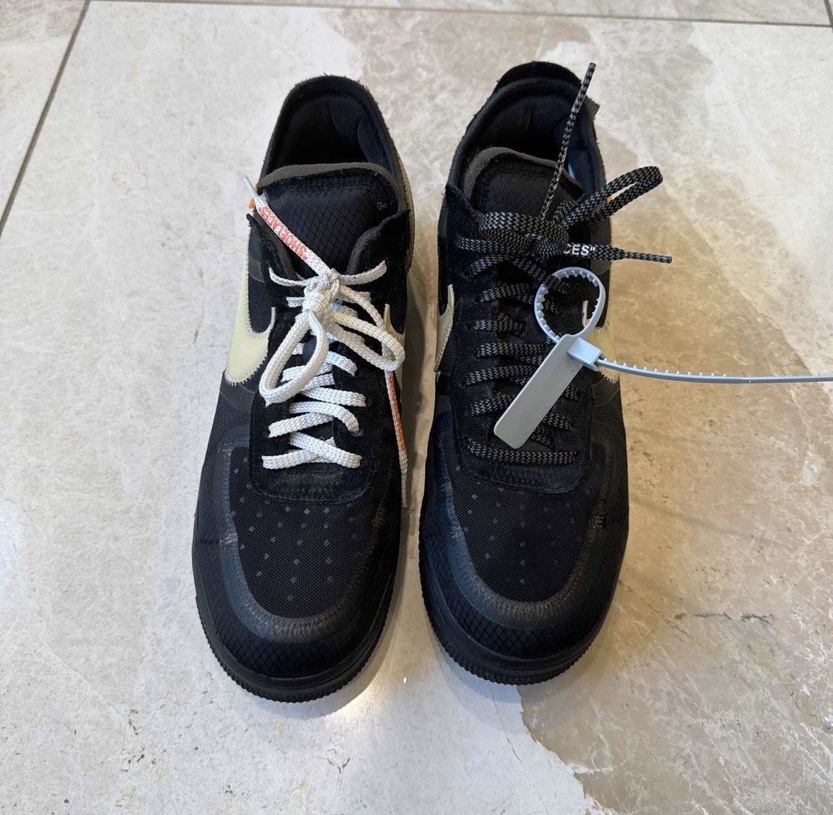 Nike × Off-White Off White x Nike Air Force 1 Low 'Black' Size US 12 / EU 45 - 3 Thumbnail