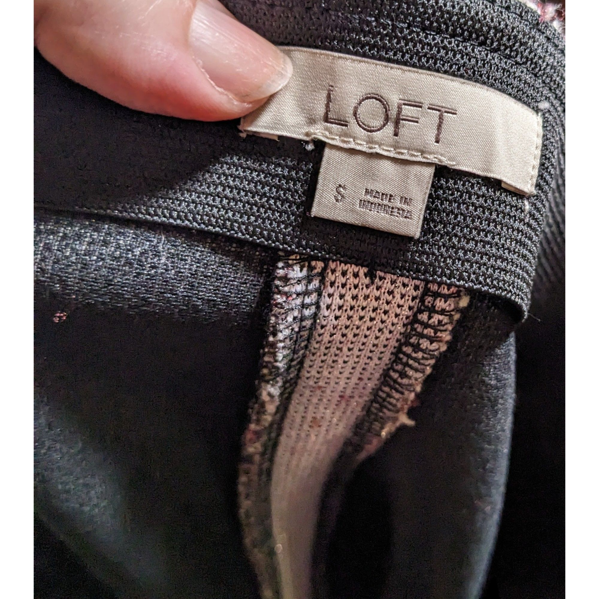 Loft Loft Preppy Pink And Grey Static A-Line Skirt Size 30" / US 8 / IT 44 - 4 Thumbnail