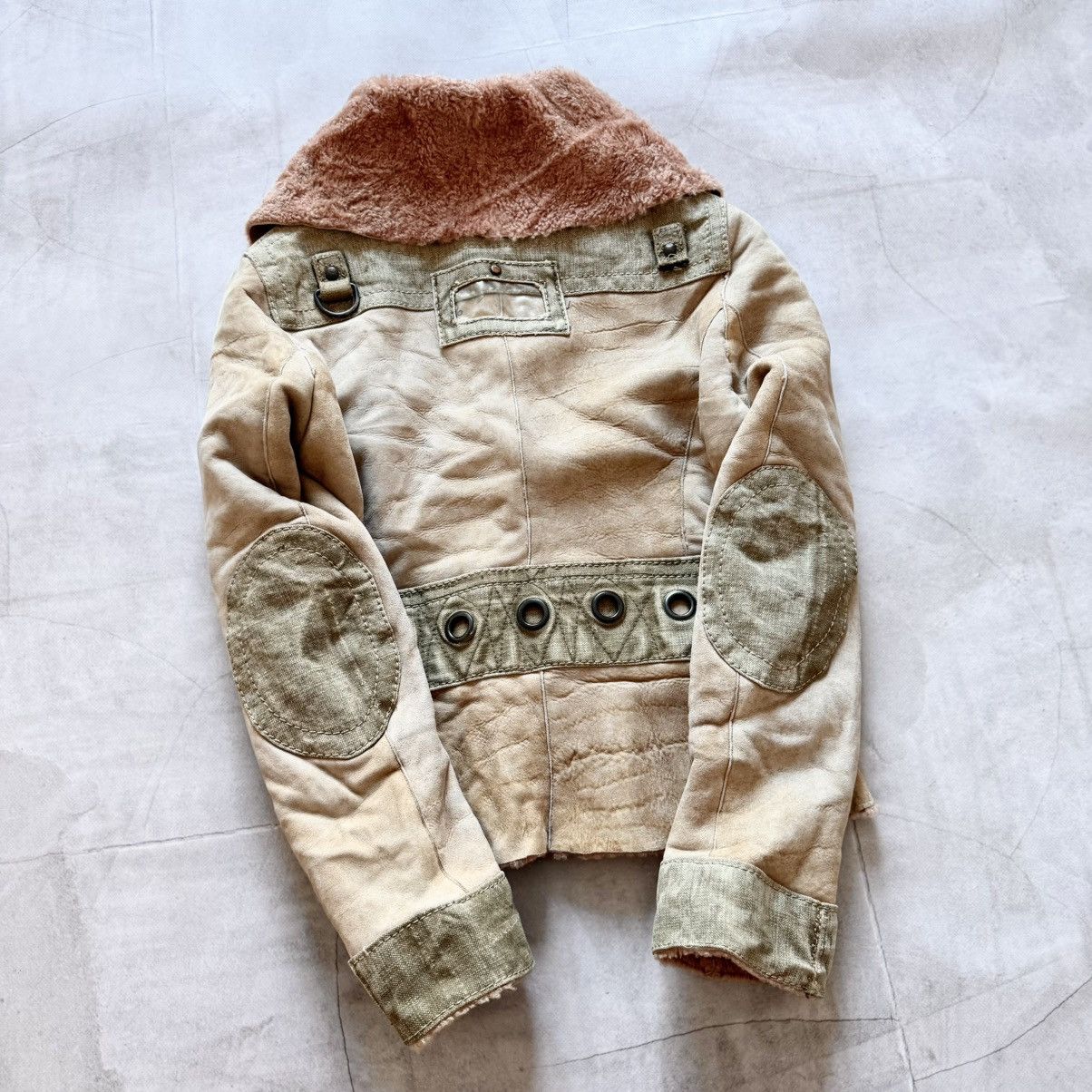 Hysteric Glamour Flora Smith Cargo Military Avantgarde Shearling Jacket Y2K Size L / US 10 / IT 46 - 12 Thumbnail