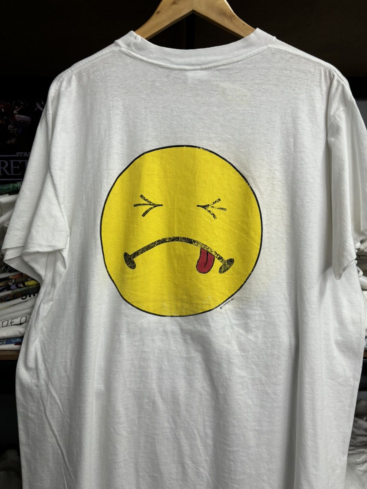 Vintage RARE! Vintage 90’s Smiley Headshot Art Size US XL / EU 56 / 4 - 9 Thumbnail