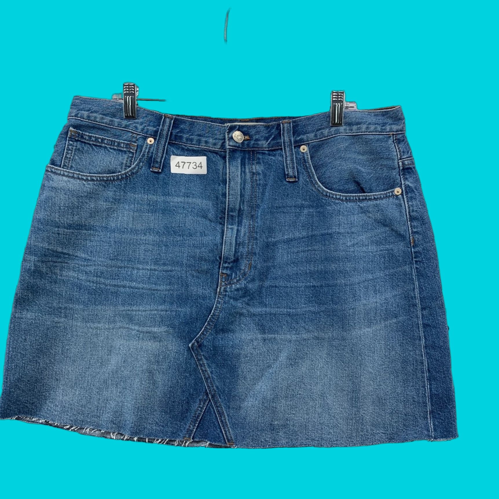 Madewell Madewell Denim A-Line Mini Skirt Womens 33 Blue Casual Rigid Denim NWT Size 24" / US 00 / IT 34 - 1 Thumbnail