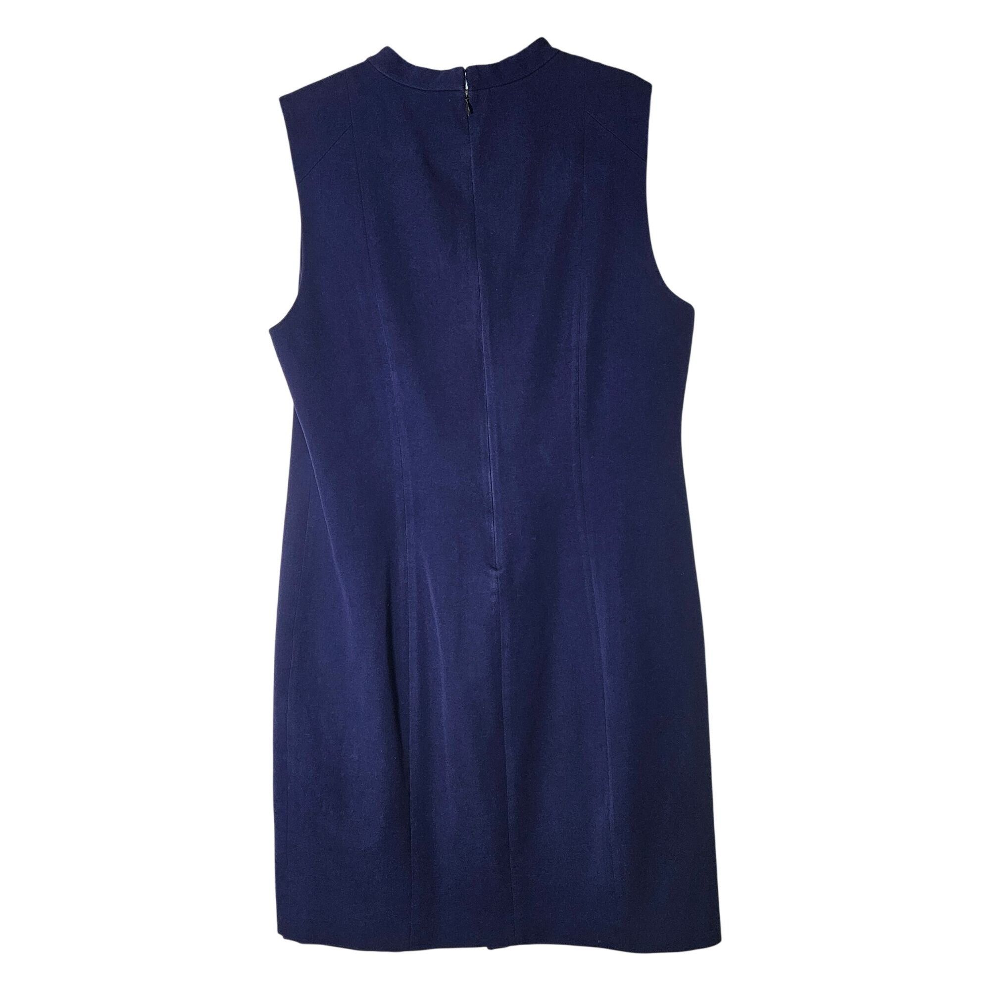 Elie Tahari Elie Tahari Women Blue Sheath Dress 14 Studded Sleeveless Qu Size XL / US 12-14 / IT 48-50 - 10 Thumbnail