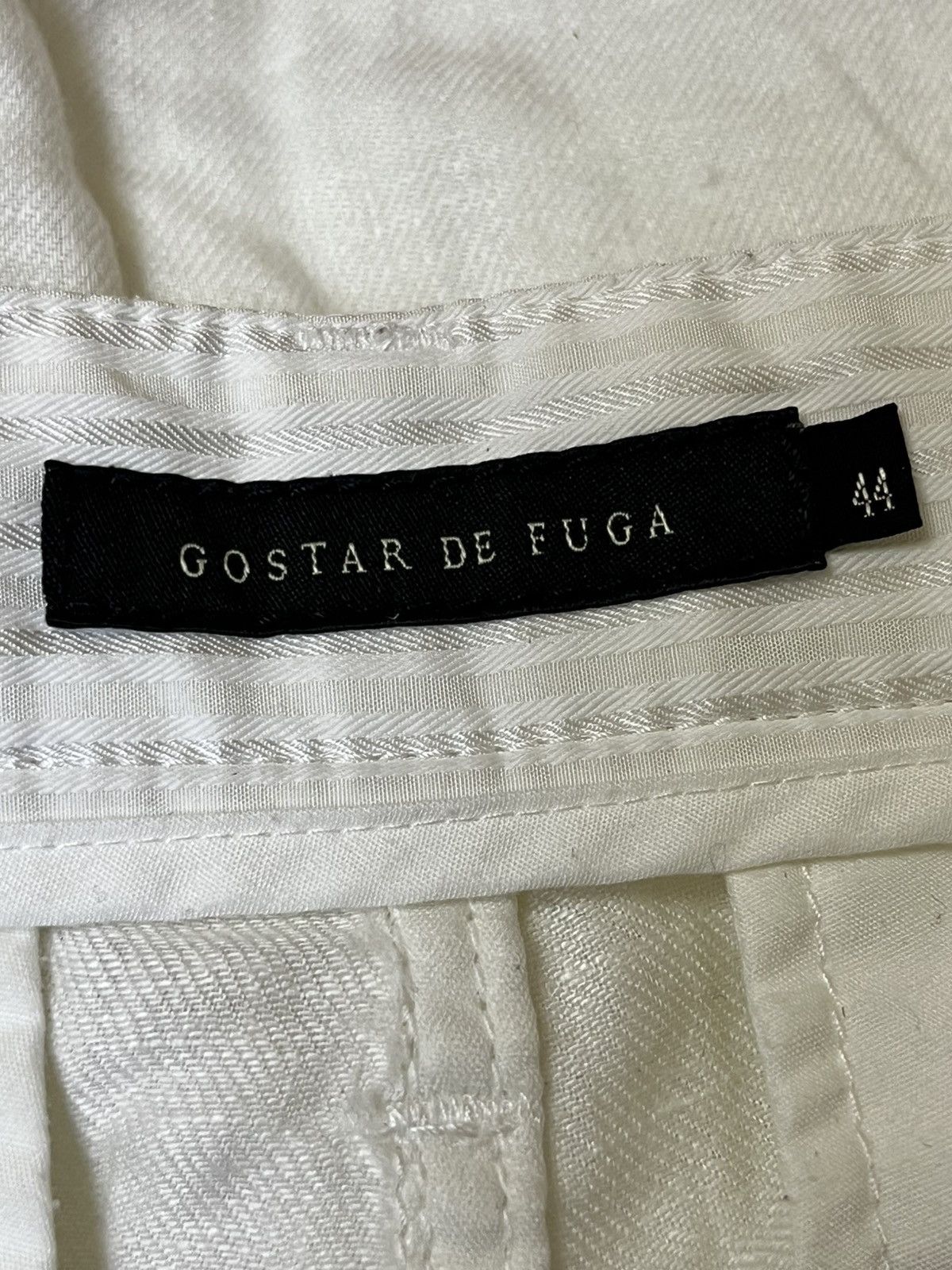 GOSTAR DE FUGA Archival japanese GOSTAR DE FUGA white linen casual pants Size US 31 - 19 Thumbnail