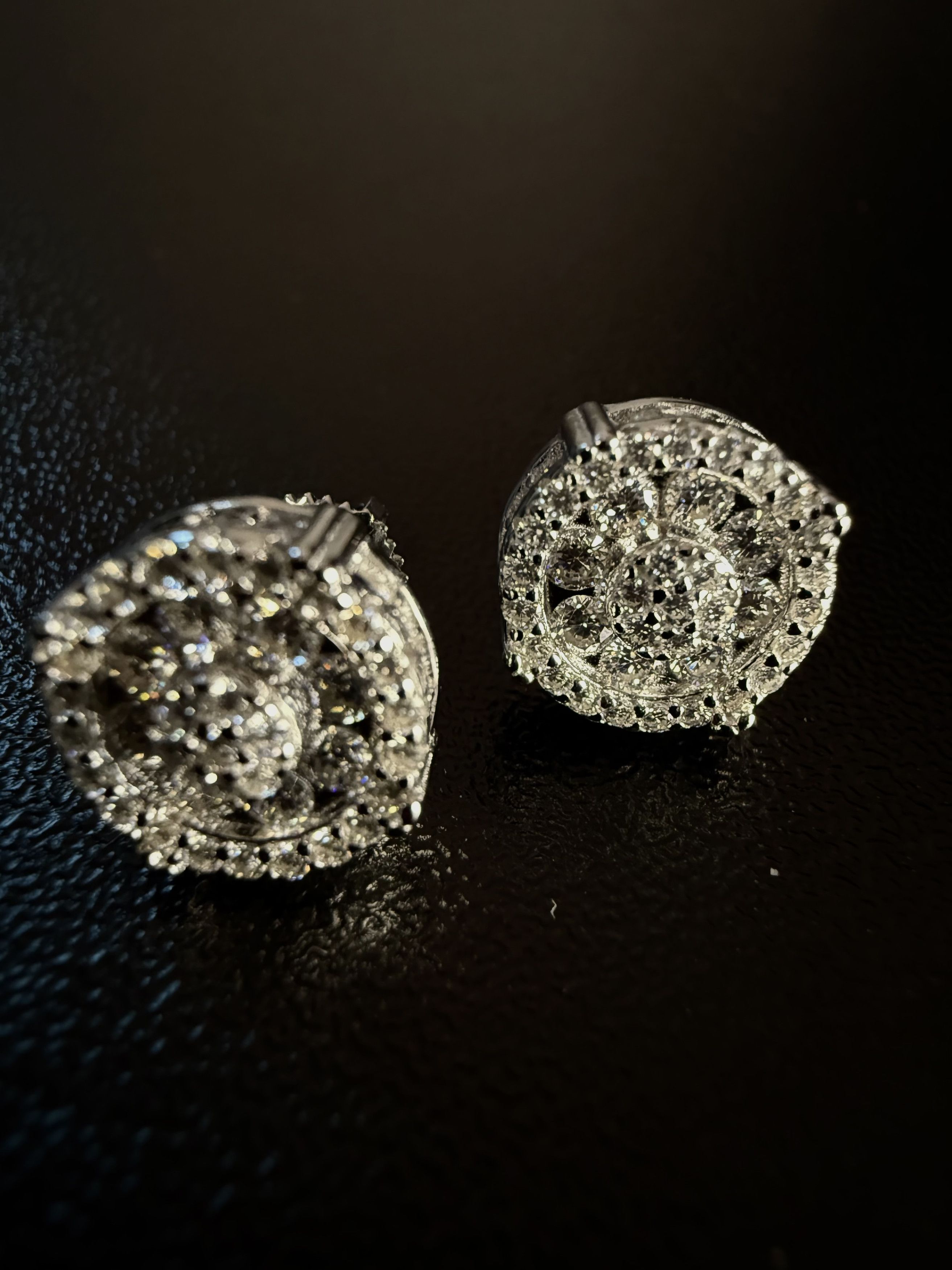 Other Royal Orbit Ice Crown moissanite Silver 925s earrings Size ONE SIZE - 4 Thumbnail