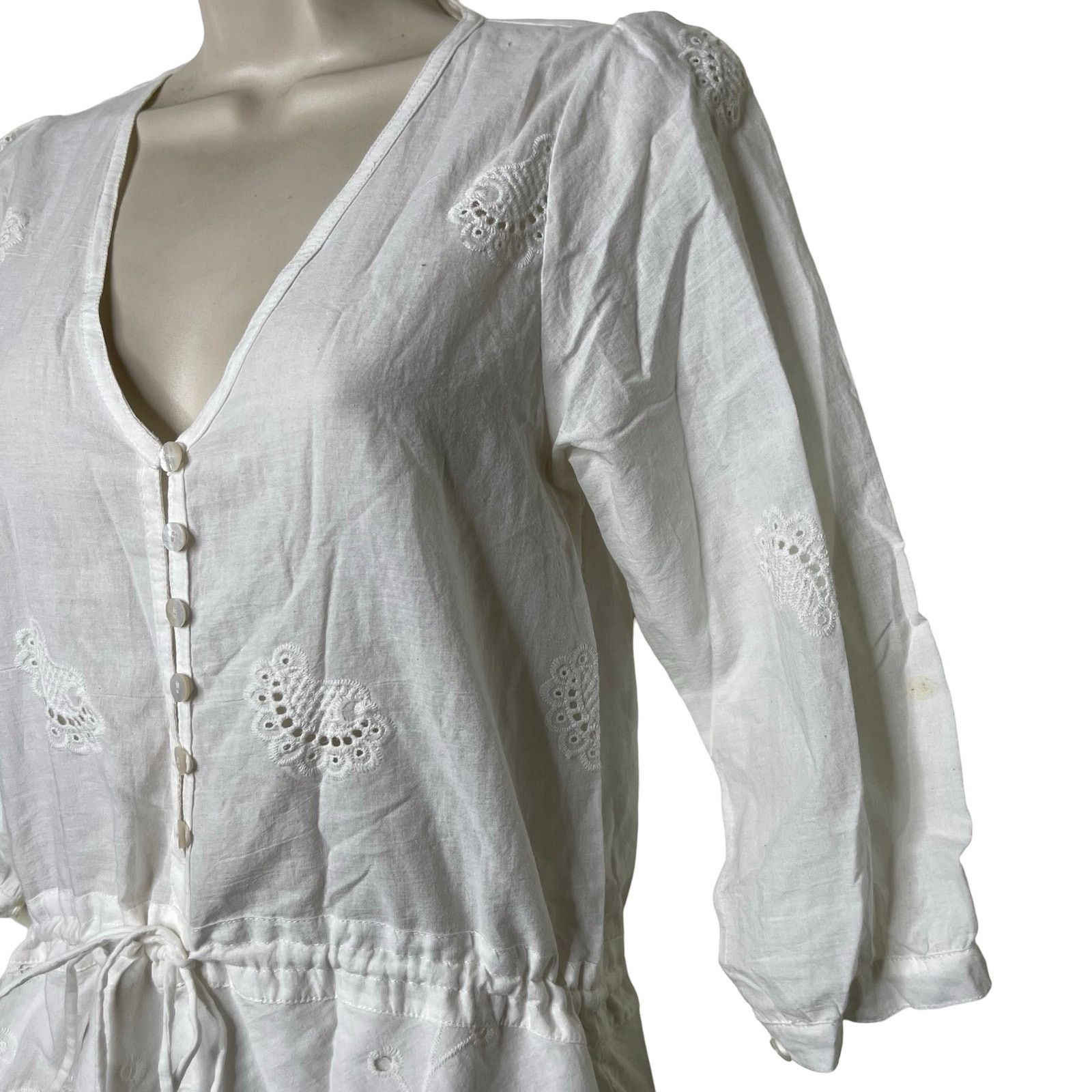Spell SPELL Casablanca Playsuit MINI ROMPER in White SZ S Size 26" / US 2 / IT 38 - 5 Thumbnail